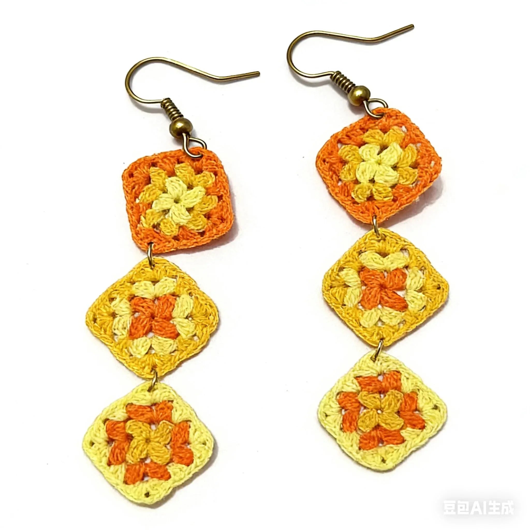 Crochet Flower Handmade Crochet Earring Drop Dangle Earring For Women Girls - Handmade Lifestyle Shop