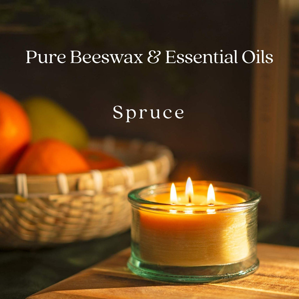 Bluecorn Beeswax 3-Wick Candle, 100% Pure Bees Wax, Yellow, Fragrance Free, Paraffin & Soy Free Candle Wax, Clean Burning, Long Lasting, Home Decor, Gifts for Women & Men, American Made, 10 Oz, 1 Ct