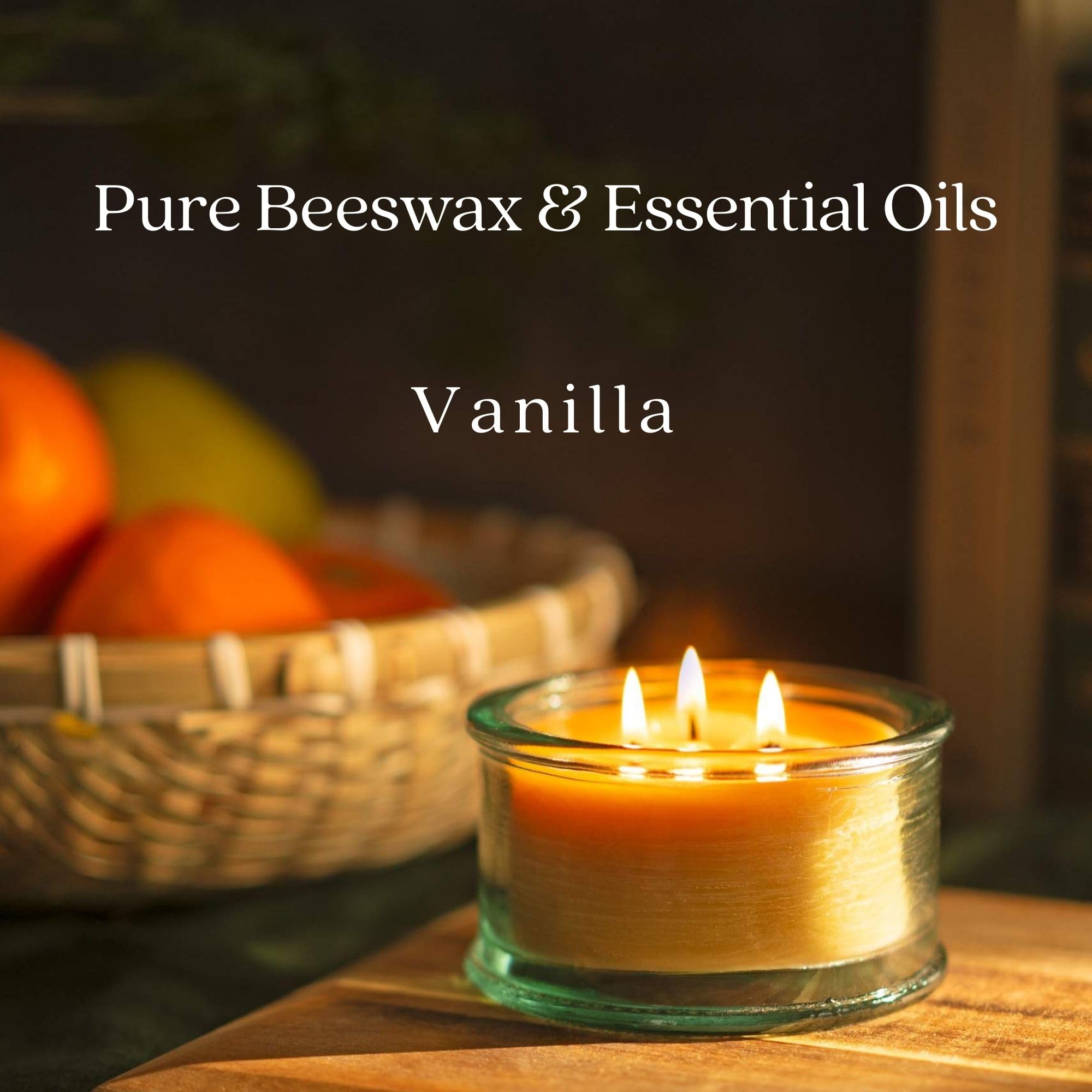 Bluecorn Beeswax 3-Wick Candle, 100% Pure Bees Wax, Yellow, Fragrance Free, Paraffin & Soy Free Candle Wax, Clean Burning, Long Lasting, Home Decor, Gifts for Women & Men, American Made, 10 Oz, 1 Ct