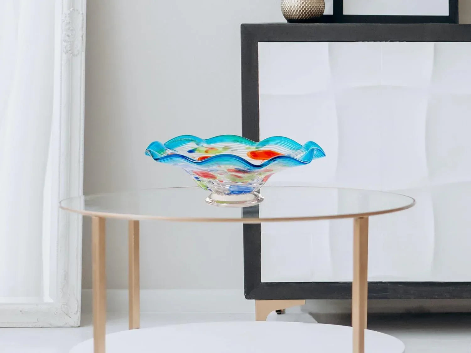 Dale Tiffany AV21188 Art Glass Vase 6.25" Tall Villa Newport Handcrafted Murano-Style Vase for Home Décor, Living Room, Bed Room, Home Office and Gift - Handmade Lifestyle Shop