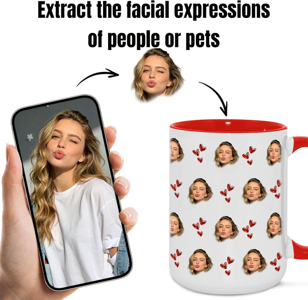 Custom Coffee Mug with Birth Flower & Name - 11oz Large Ceramic Personalized Coffee Cup for Women, Pretty Floral Tea Mugs Gift for Mom Wife Grandma Daughter Sister Coworker Best Friend Birthday