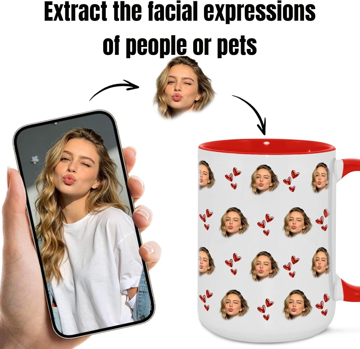 Custom Coffee Mug with Birth Flower & Name - 11oz Large Ceramic Personalized Coffee Cup for Women, Pretty Floral Tea Mugs Gift for Mom Wife Grandma Daughter Sister Coworker Best Friend Birthday