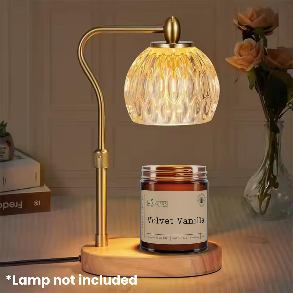 Wickless Vanilla Candles for Candle Warmer Lamp, Many Scents to Choose, 100% Non-Toxic Soy Wax, Scented Candle Melts for Warming Plate, Handmade in The USA (Velvet Vanilla)