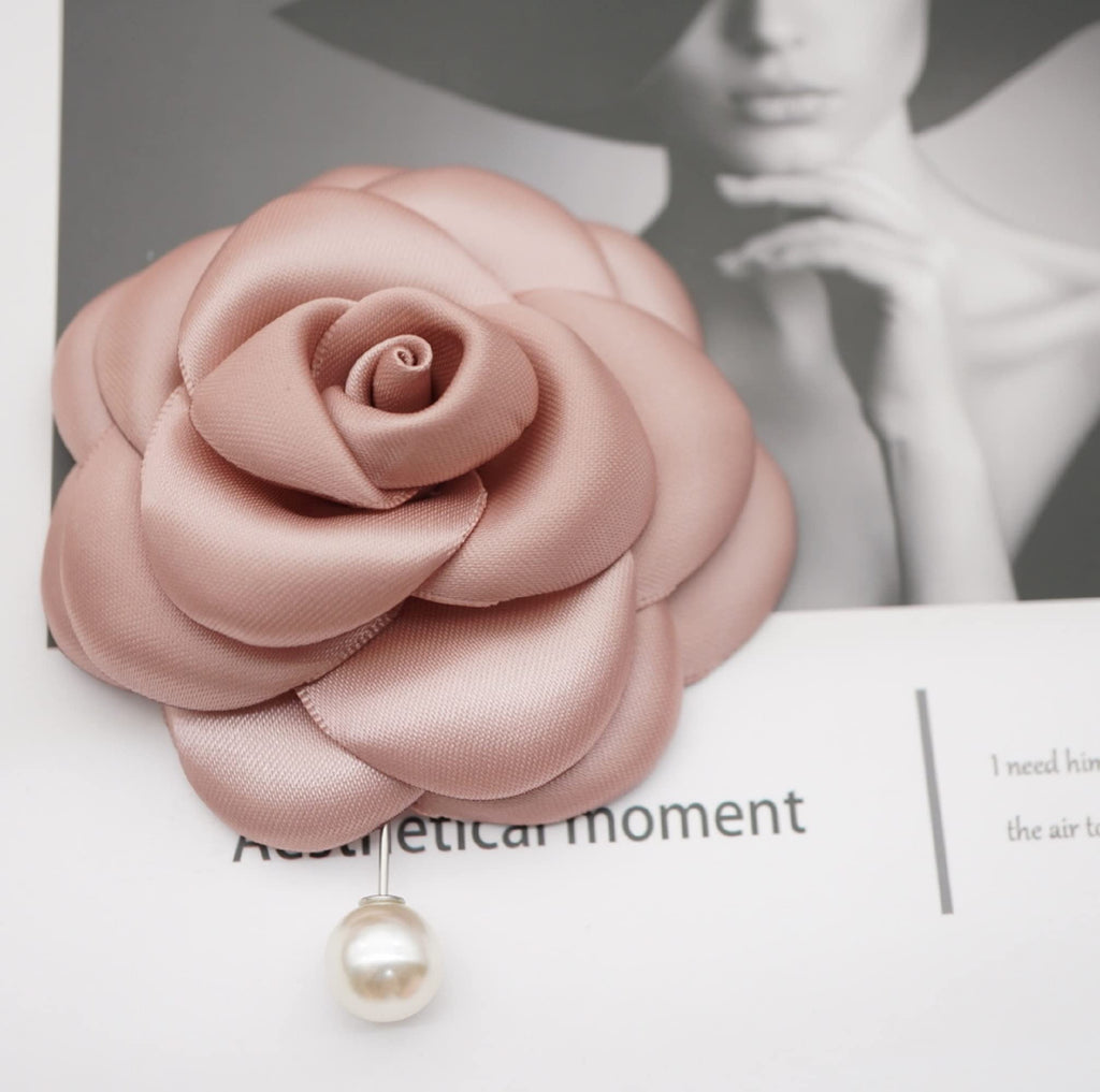 Silk Rose Flower Pin Brooch By NhanDo Handmade – COLOURFUL Floral Brooch Pin, Handmade Gift Ideas, Gift for her, Gift For Mom, Bridesmaid gift, valentines day gifts