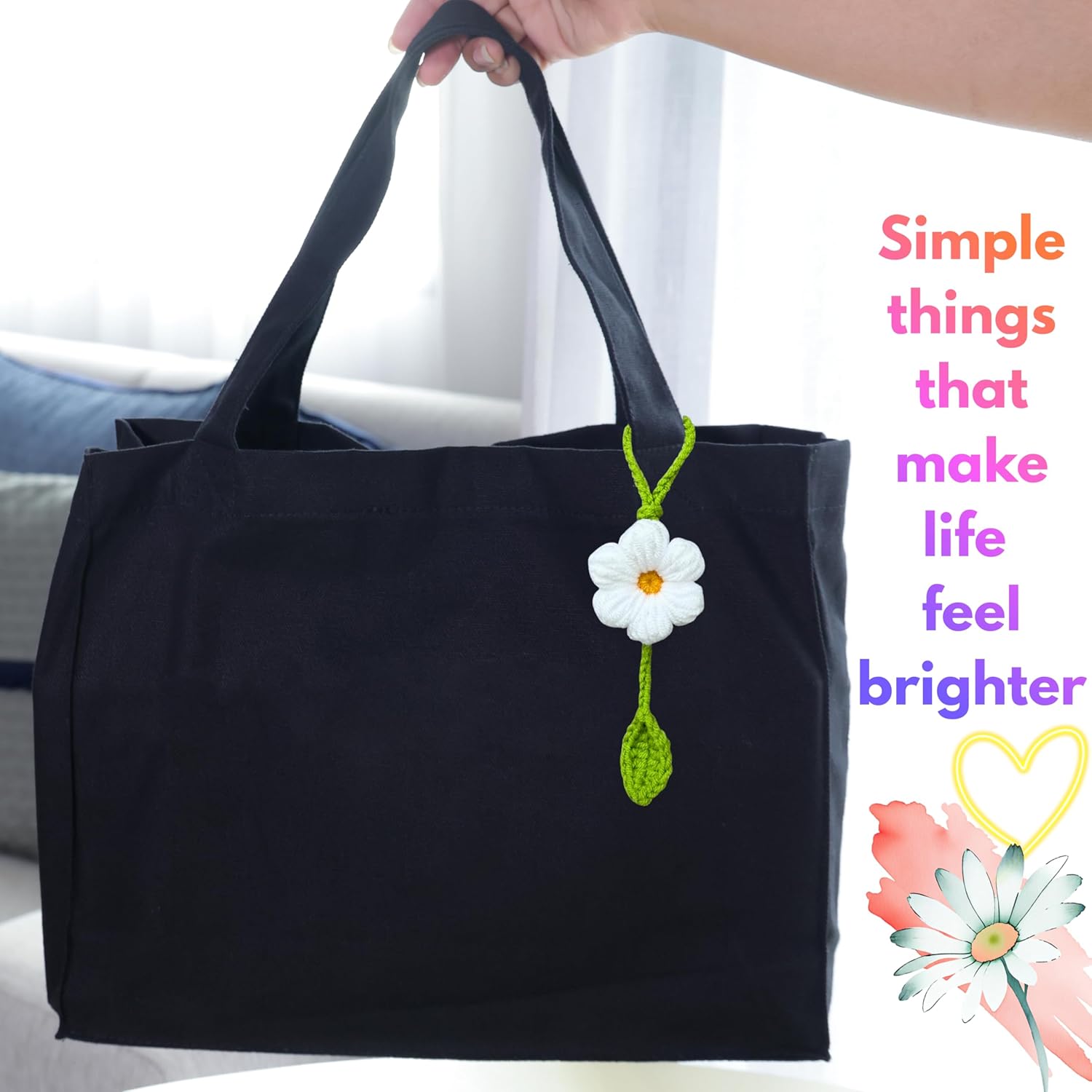 Bookmarks for Women – 6 Pack Handmade Flower Crochet Bookmarks – Book Marks for Reading, Cute Idea for Book Lovers Gifts