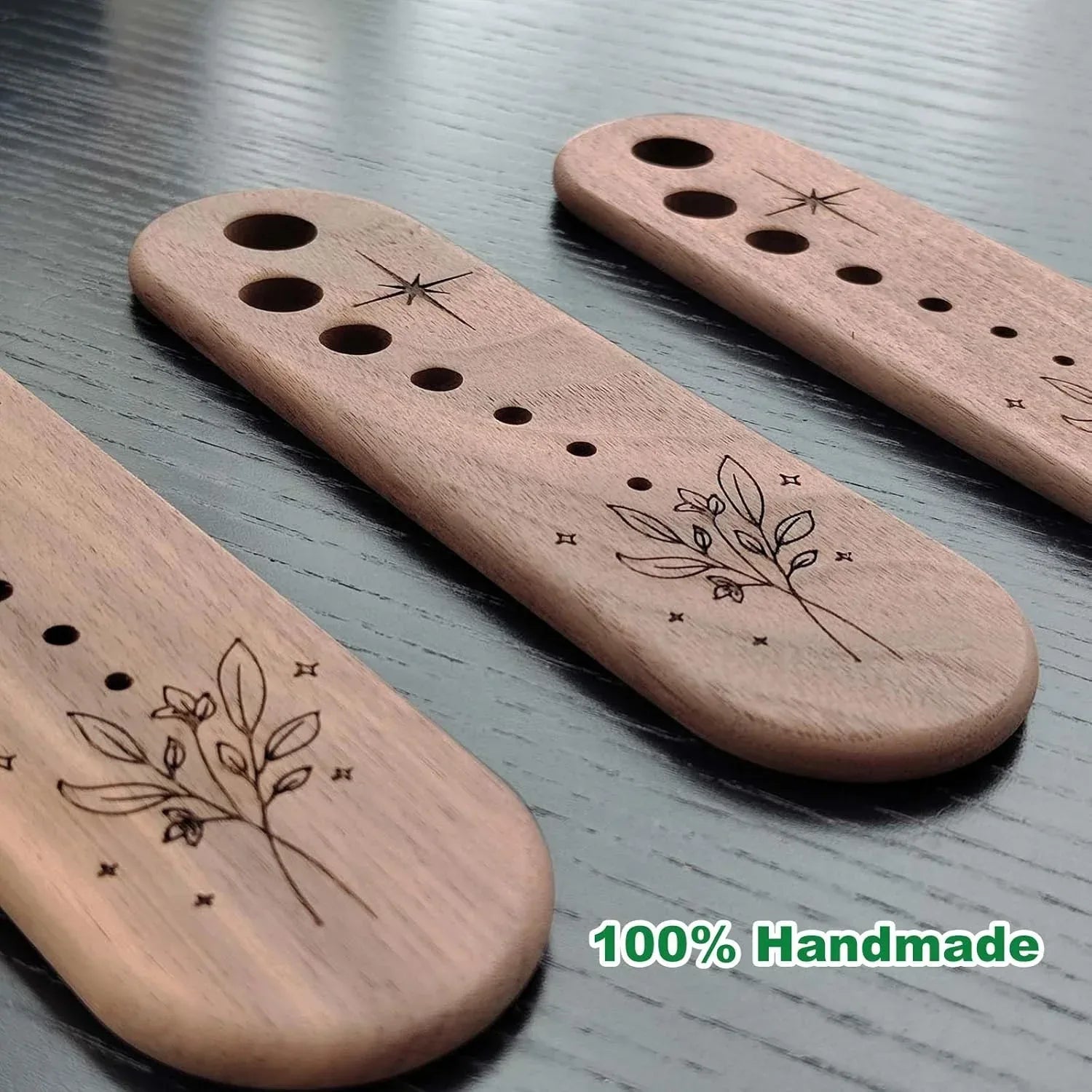 Black Walnut Herb Stripper Vegetable Leaf Herb Stripper Chopper Tool Handmade Wood Uncoated 7 Hole Sizes Durable & Elegant Kitchen Tool with Storage Case Ideal Gift for Cooks - Handmade Lifestyle Shop