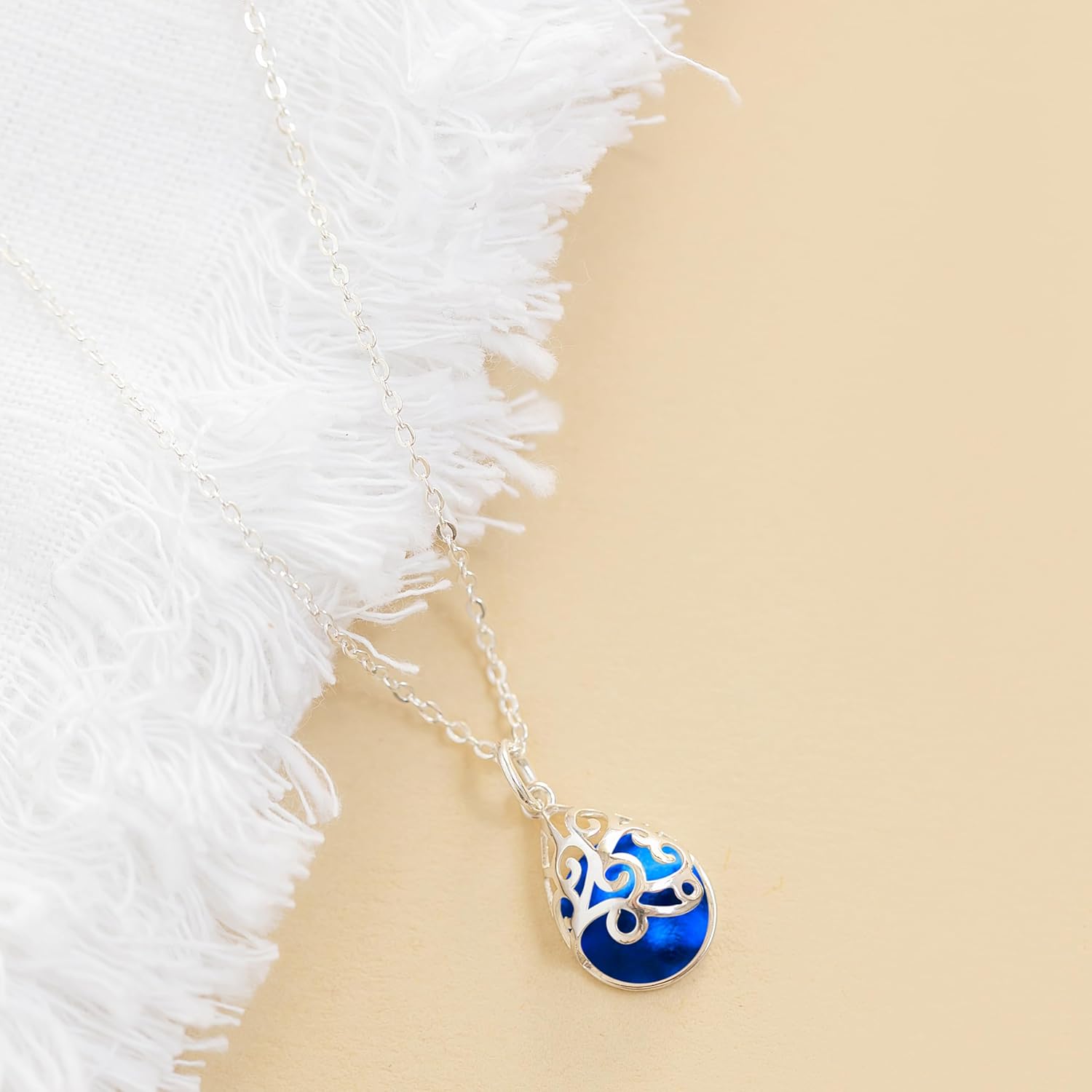 Bottled Up Designs Handmade Filigree Teardrop Necklace, Recycled Antique Glass, Sterling Silver, Eco Friendly, Made in USA, Birthday Gifts, Mothers Day, Women, Anniversary