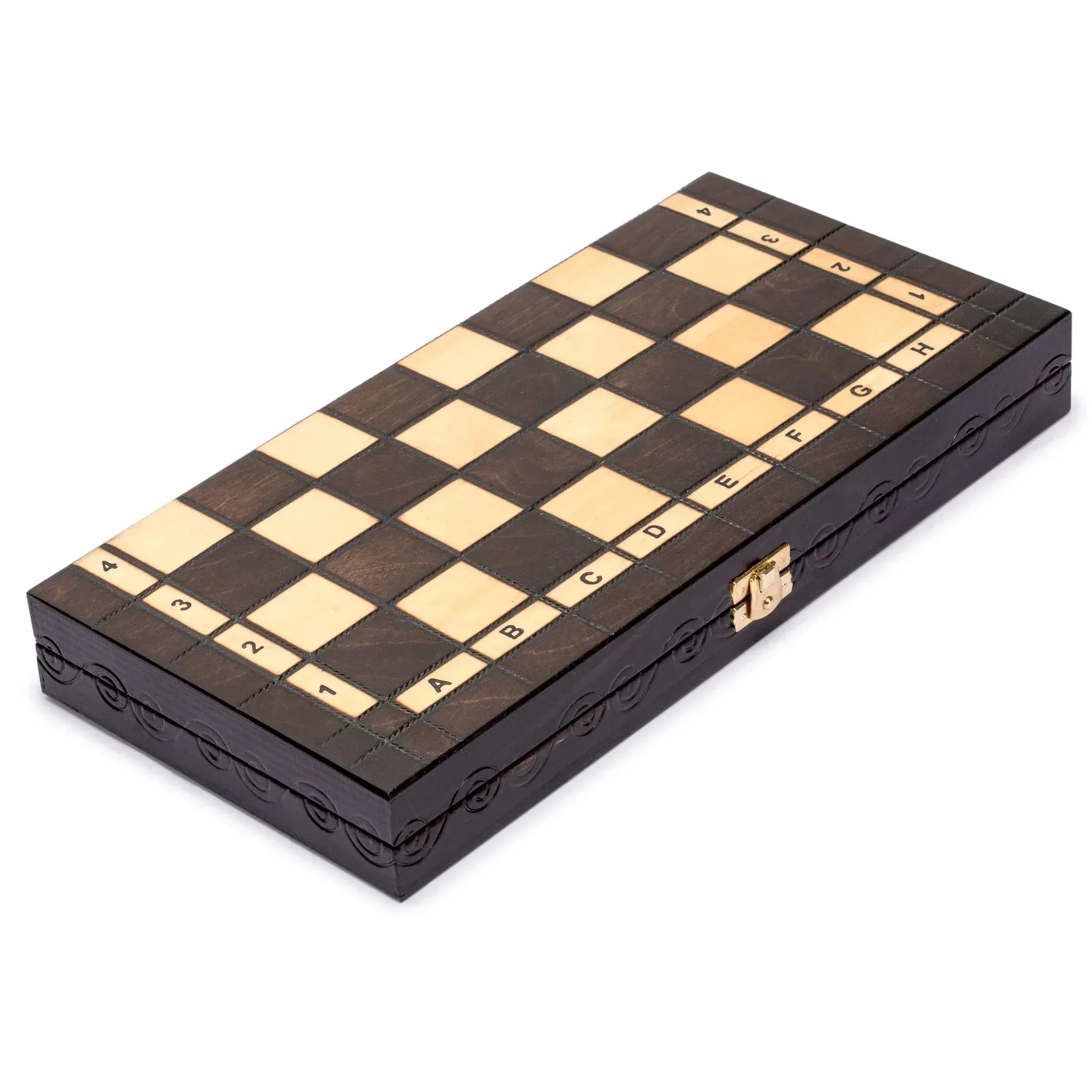 Husaria European International Chess Wooden Game Set, King's Classic - 13.8 Inches Medium Size Chess Set with Handcrafted Chessmen and Felted Folding Board - Handmade Lifestyle Shop