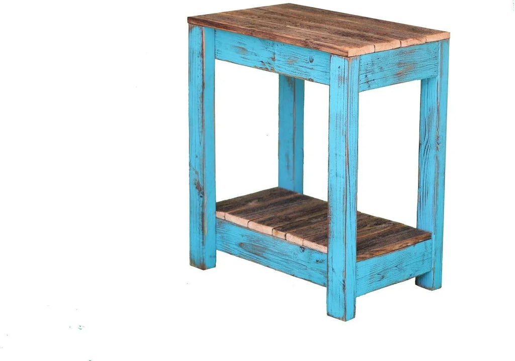 Turquoise Combo End Table - Handmade Lifestyle Shop