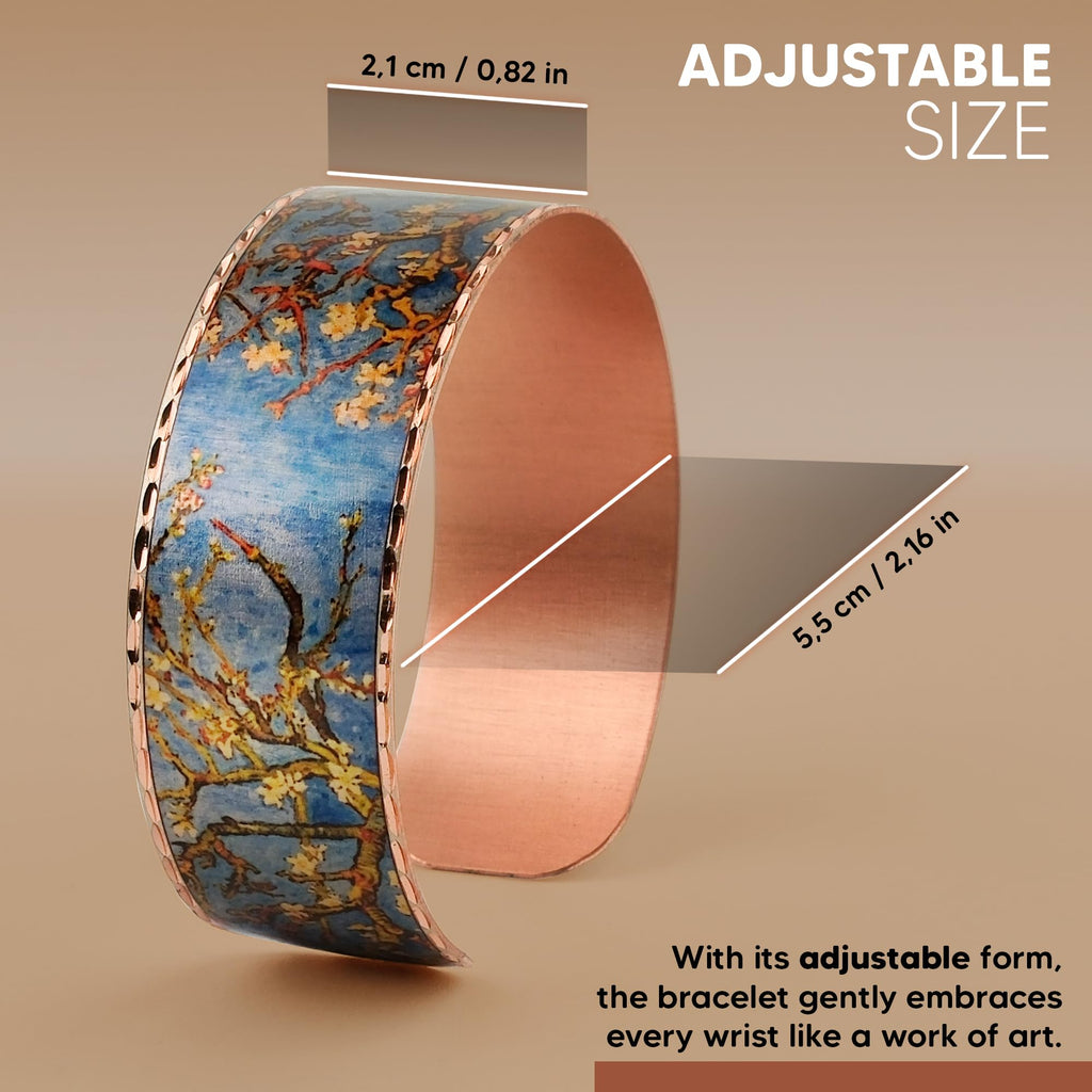 Moreni Copper Bracelet for Women with Wooden Gift Box – Art-Inspired Elegant & Timeless Handmade Jewelry Gift