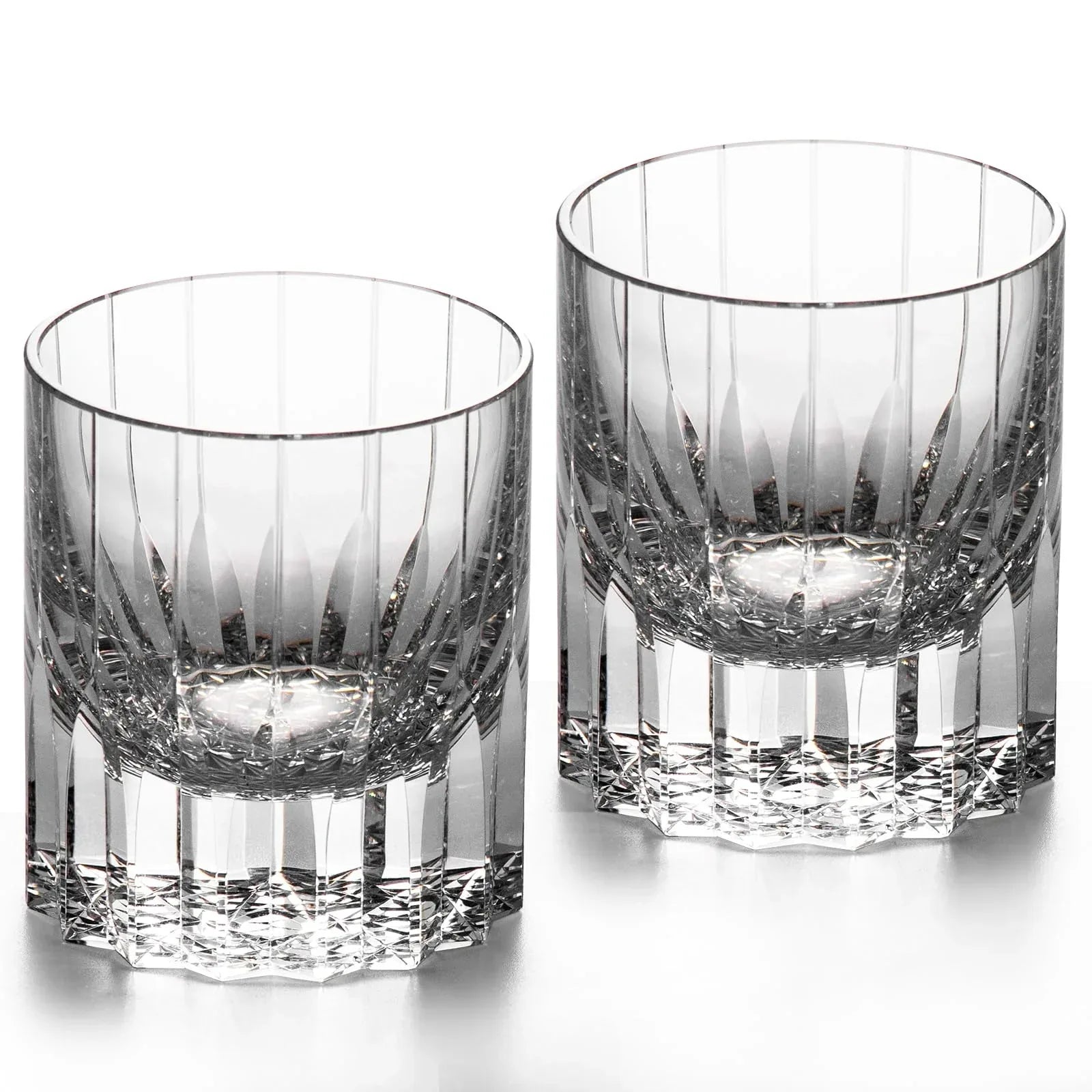 KAMMAK Crystal Whiskey Glasses Set of 2, Handcrafted 7.1oz Old Fashioned Glasses Stemless, Luxury Cocktail Glasses, Hand Blown Scotch Cup for Women, Men Gift for Rocks, Bourbon Barware, Bar - Handmade Lifestyle Shop