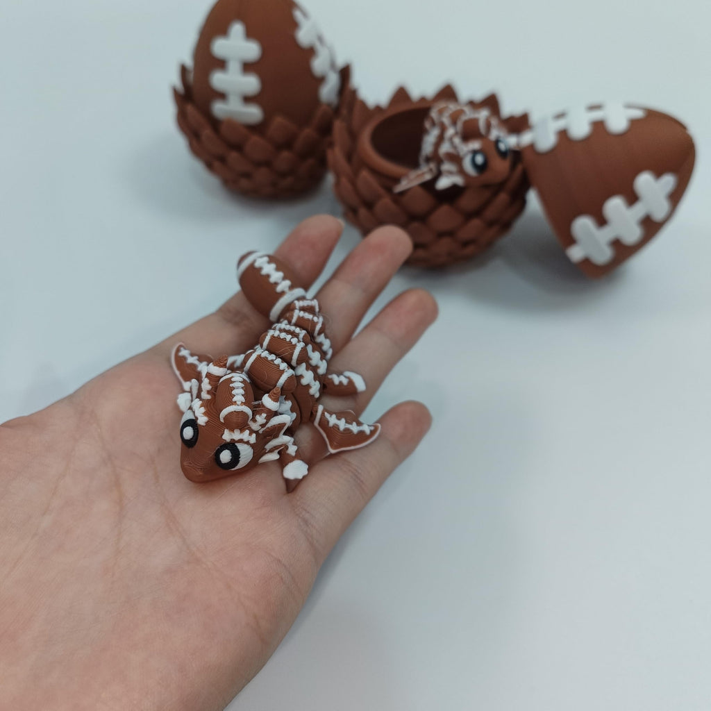 Enchanted 3D Egg with Miniature Inside - Handcrafted Printed Collectible | Fantasy Decor & Gift (Ice Cream Dragon & Egg (Box))