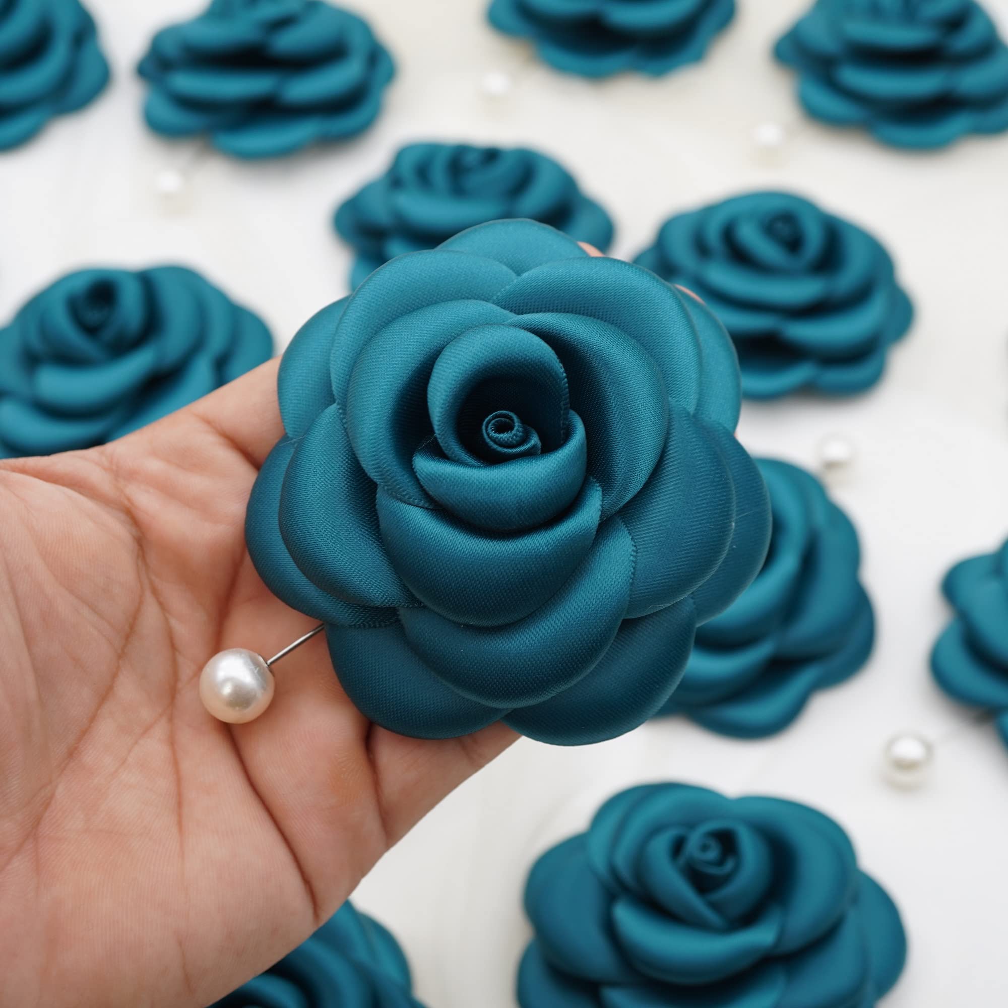 Silk Rose Flower Pin Brooch By NhanDo Handmade – COLOURFUL Floral Brooch Pin, Handmade Gift Ideas, Gift for her, Gift For Mom, Bridesmaid gift, valentines day gifts