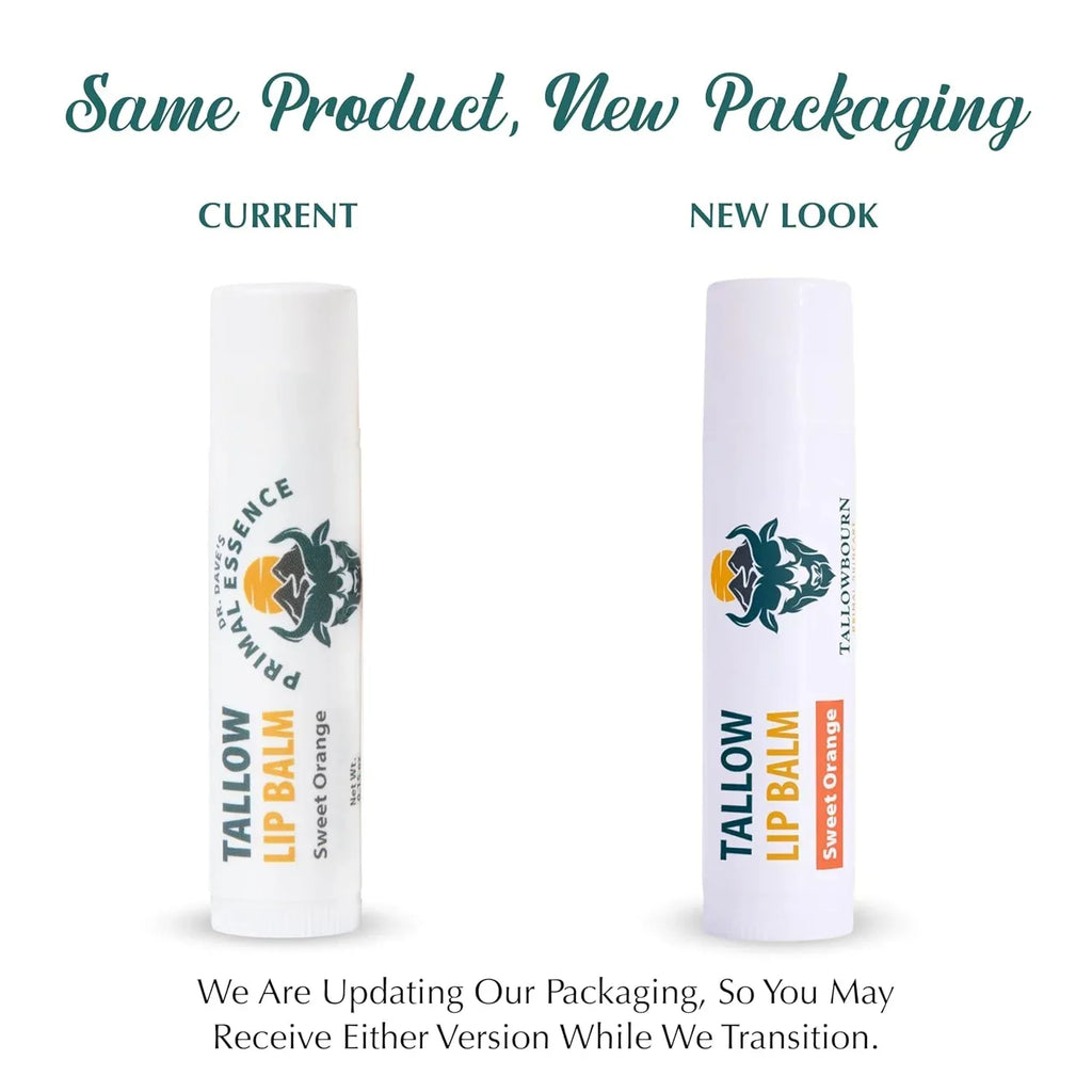 Moisturizing Tallow Lip Balm – Grass-Fed Beef Tallow with Organic Coconut Oil, Beeswax, and Vitamin E – Lip Balm Set – Variety Pack – Travel Essential – 3-Pack - Handmade Lifestyle Shop