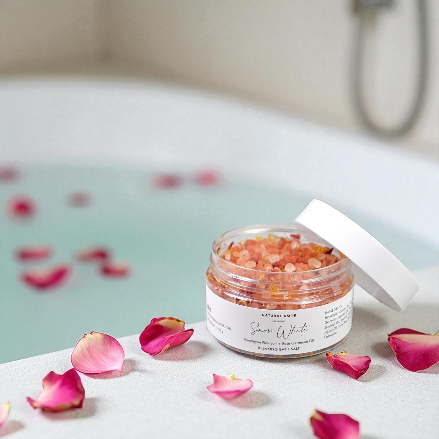 Natural Amor Handmade Spa Gift Set 6 pcs– Includes Citrus Bath Bomb, Lavender Hand Cream, Soap, Bath Salt, Candle – Relaxing Self-Care Kit for Women