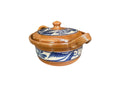 Traditional Mexican Barro Bean and Chili Pot – Handcrafted Clay Pot, 10 Inches Wide, Stovetop & Oven Safe, with Blue Accents – Perfect for Cooking and Serving - Handmade Lifestyle Shop