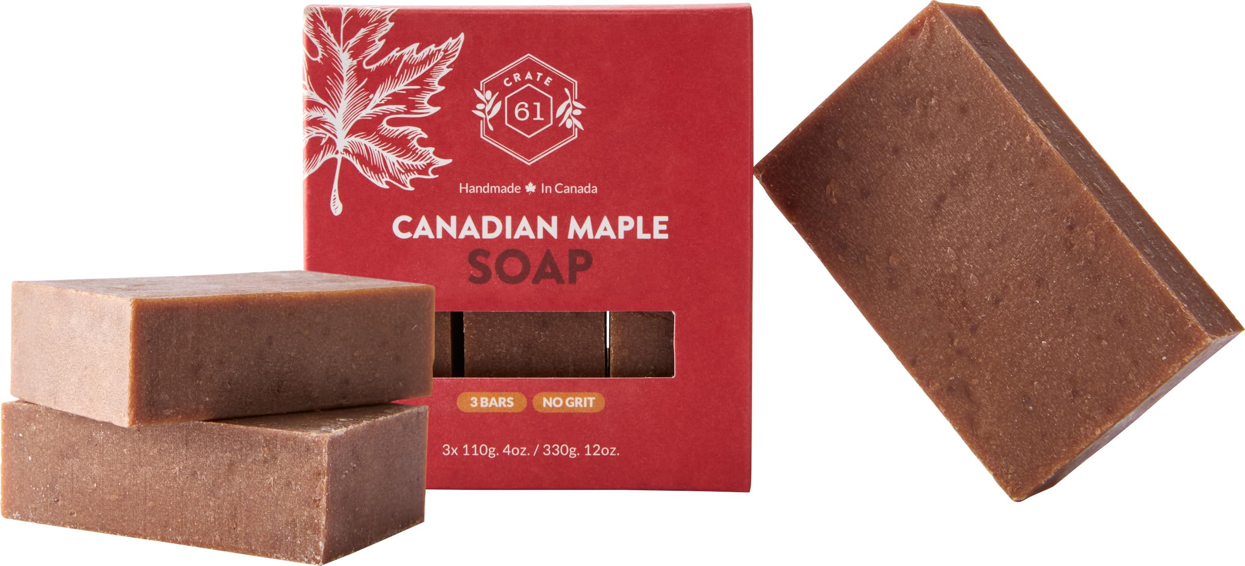 Crate 61 Organics, Handmade in Canada, Plant Based Natural Bar Soap Cold Pressed For Face & Body, w/Premium Essential Oils, For Men & Women 3 Pack (Ginger Cardamom)