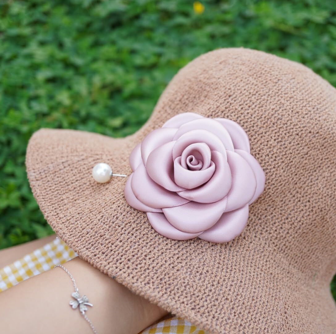 Silk Rose Flower Pin Brooch By NhanDo Handmade – COLOURFUL Floral Brooch Pin, Handmade Gift Ideas, Gift for her, Gift For Mom, Bridesmaid gift, valentines day gifts