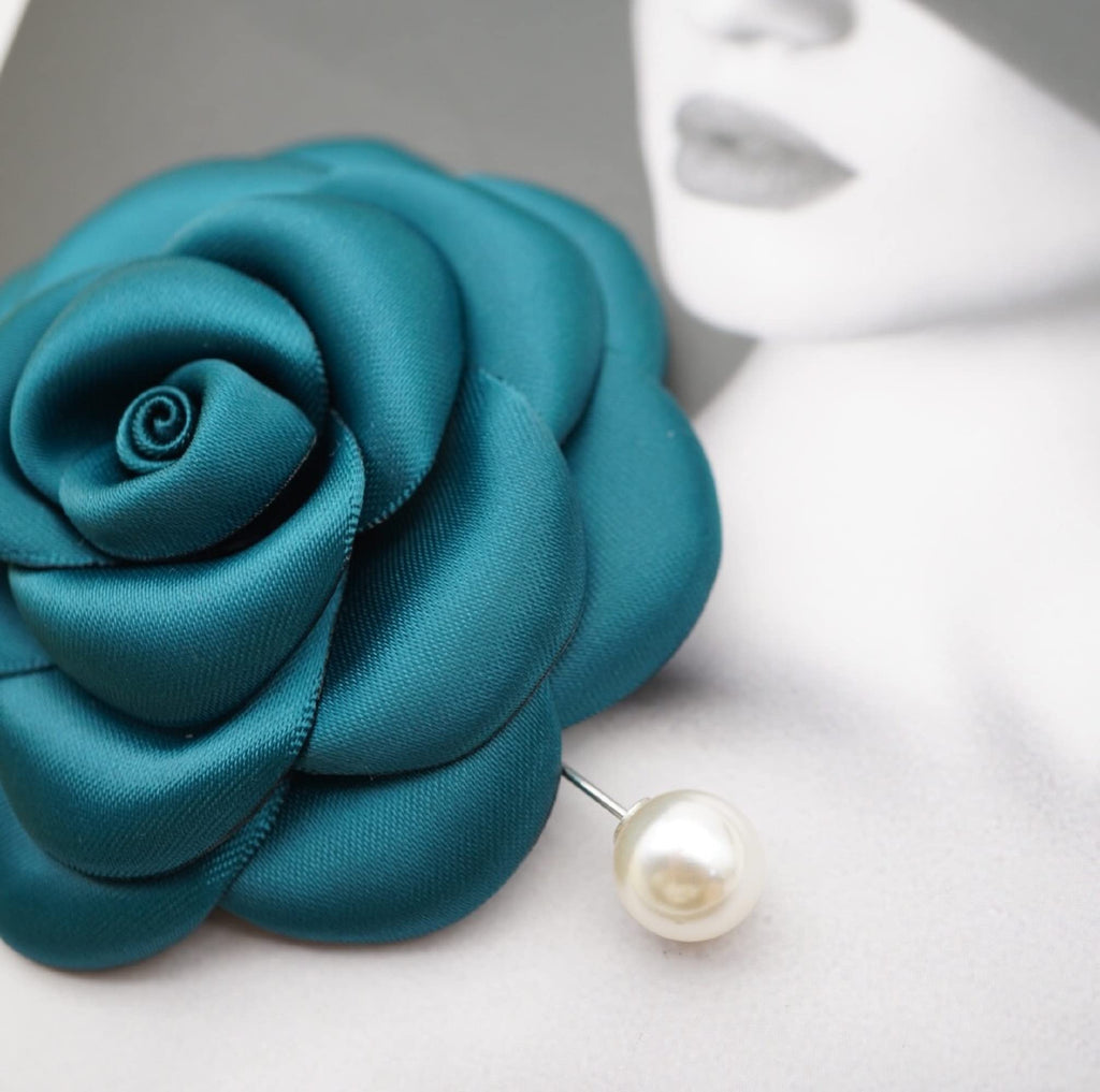 Silk Rose Flower Pin Brooch By NhanDo Handmade – COLOURFUL Floral Brooch Pin, Handmade Gift Ideas, Gift for her, Gift For Mom, Bridesmaid gift, valentines day gifts