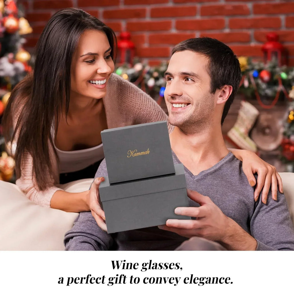 KAMMAK Crystal Whiskey Glasses Set of 2, Handcrafted 7.1oz Old Fashioned Glasses Stemless, Luxury Cocktail Glasses, Hand Blown Scotch Cup for Women, Men Gift for Rocks, Bourbon Barware, Bar - Handmade Lifestyle Shop