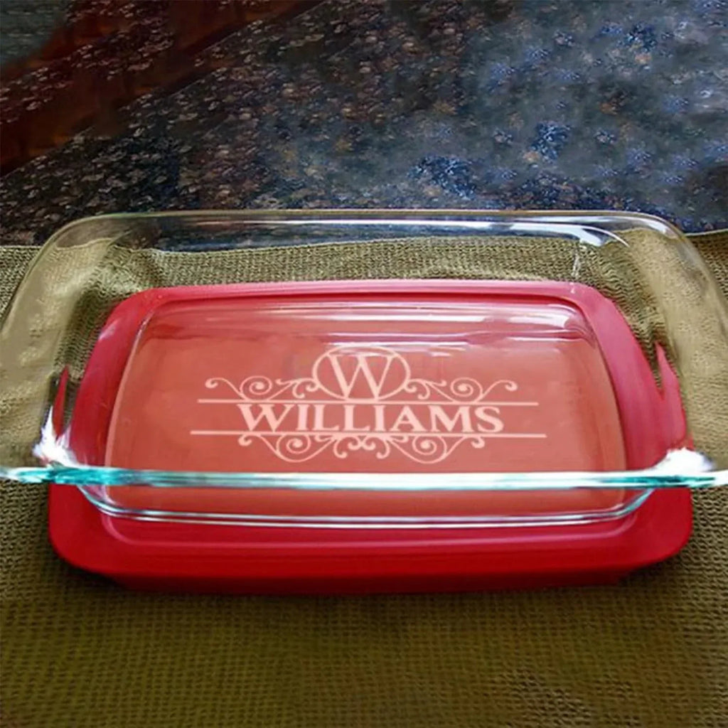 Custom Casserole Baking Dish Personalized Etched Engraved Casserole Dish Wedding Gift Birthday Gift For Mom Baking Mothers Day Gift For Mom Customizable Kitchen Essential - Handmade Lifestyle Shop