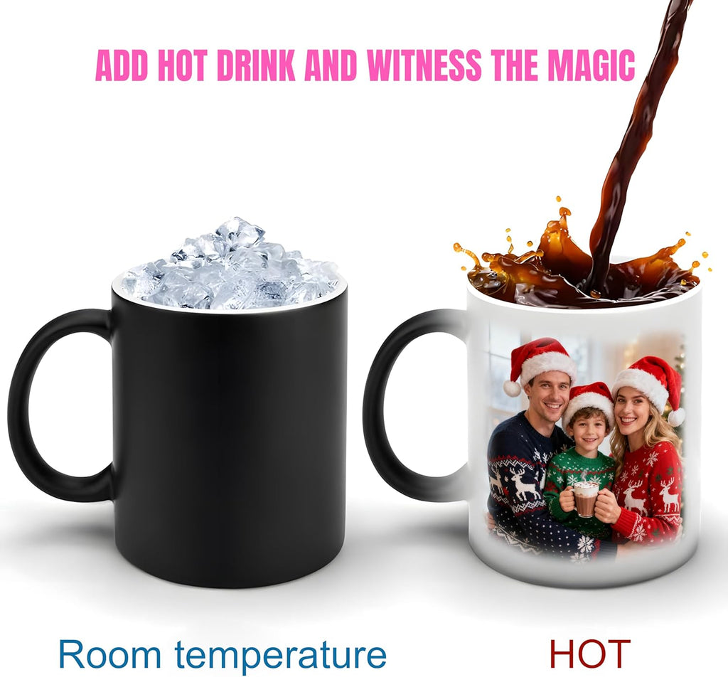 Custom Coffee Mug with Birth Flower & Name - 11oz Large Ceramic Personalized Coffee Cup for Women, Pretty Floral Tea Mugs Gift for Mom Wife Grandma Daughter Sister Coworker Best Friend Birthday