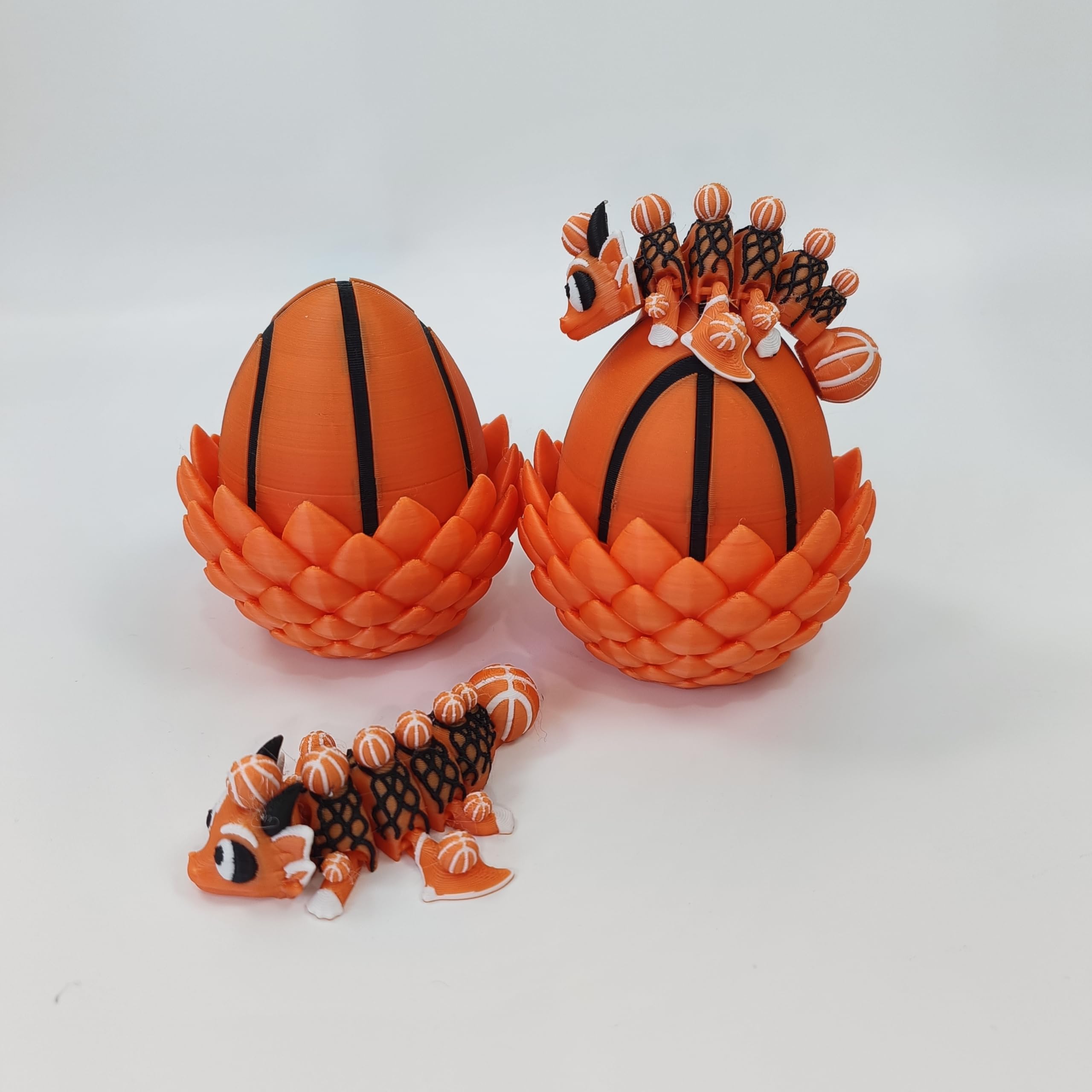 Enchanted 3D Egg with Miniature Inside - Handcrafted Printed Collectible | Fantasy Decor & Gift (Ice Cream Dragon & Egg (Box))