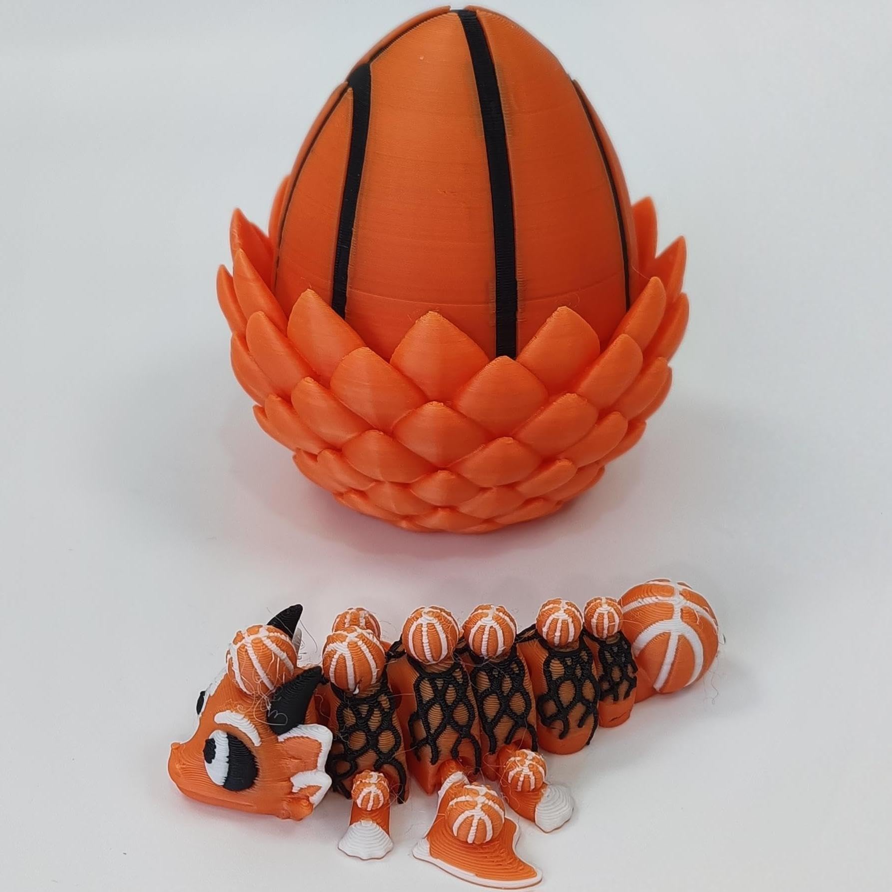 Enchanted 3D Egg with Miniature Inside - Handcrafted Printed Collectible | Fantasy Decor & Gift (Ice Cream Dragon & Egg (Box))