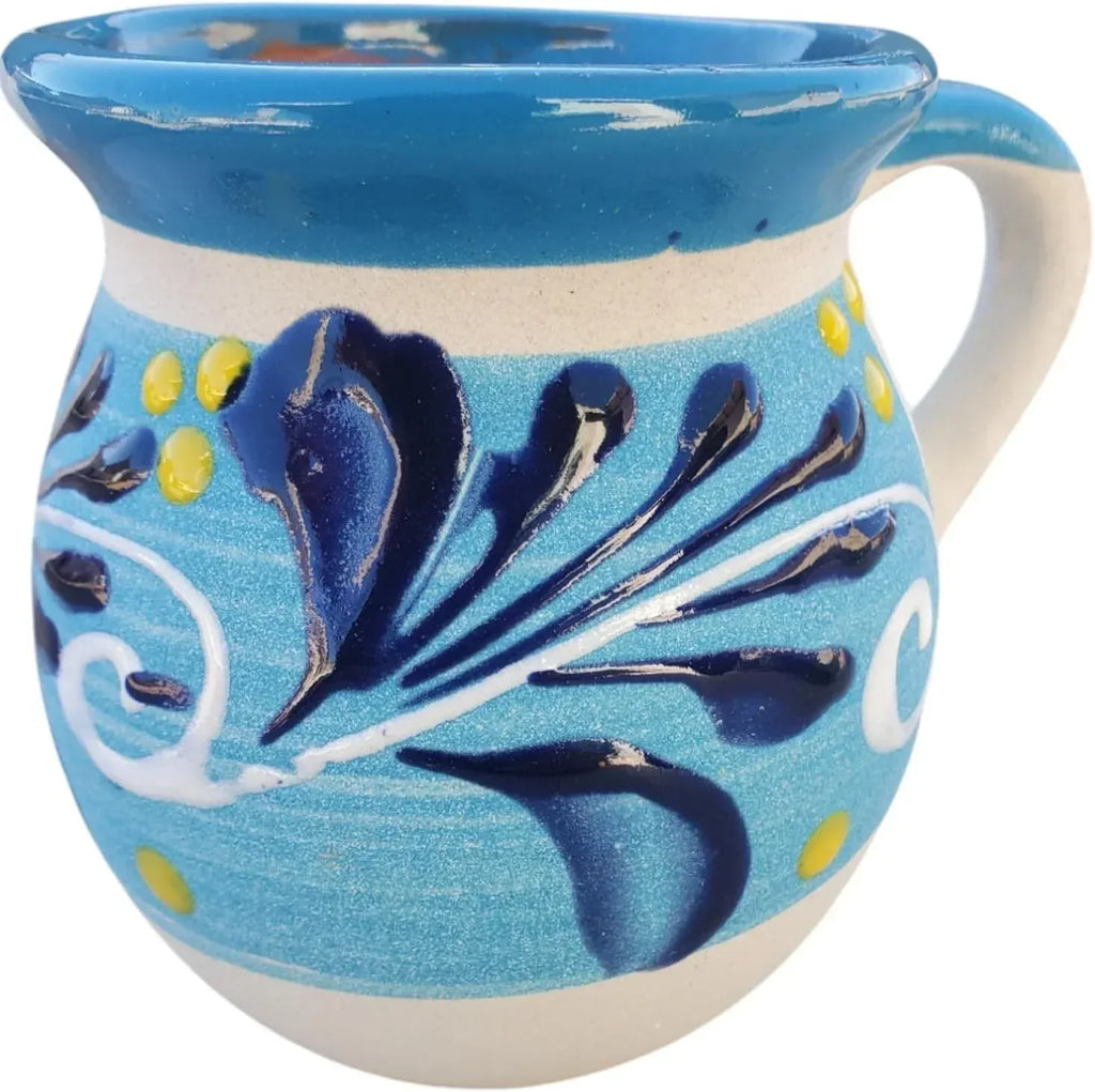 Hand-Painted Mexican clay Mugs, Floral Ceramic Coffee cups, Artisan Handmade Talavera Jarritos Mexican Mugs Tazas de Mexico (Mixed, Single (1)) - Handmade Lifestyle Shop