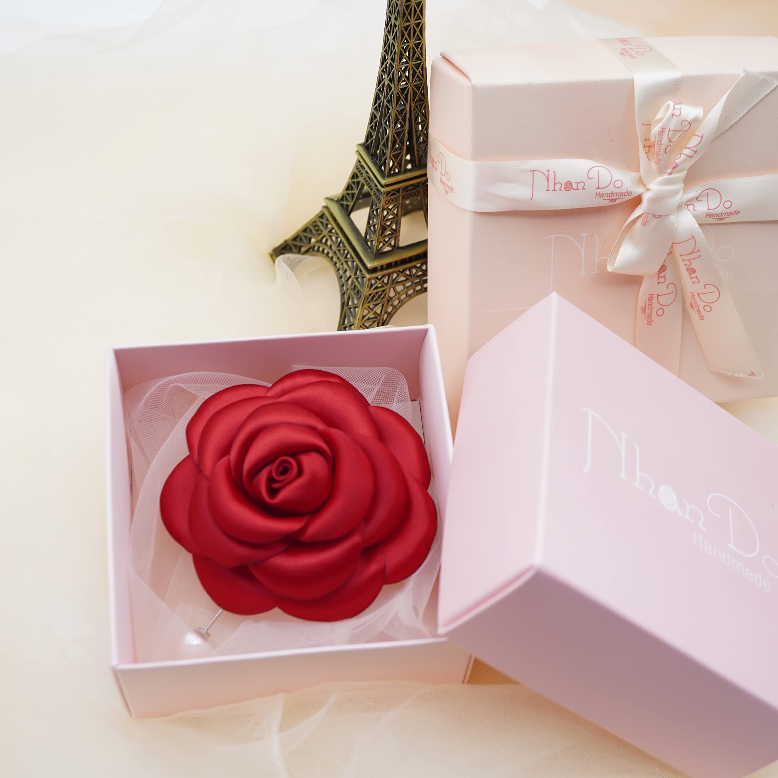 Silk Rose Flower Pin Brooch By NhanDo Handmade – COLOURFUL Floral Brooch Pin, Handmade Gift Ideas, Gift for her, Gift For Mom, Bridesmaid gift, valentines day gifts