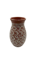 Brown & White Talavera Vase | Handcrafted Relief Pottery - Handmade Lifestyle Shop