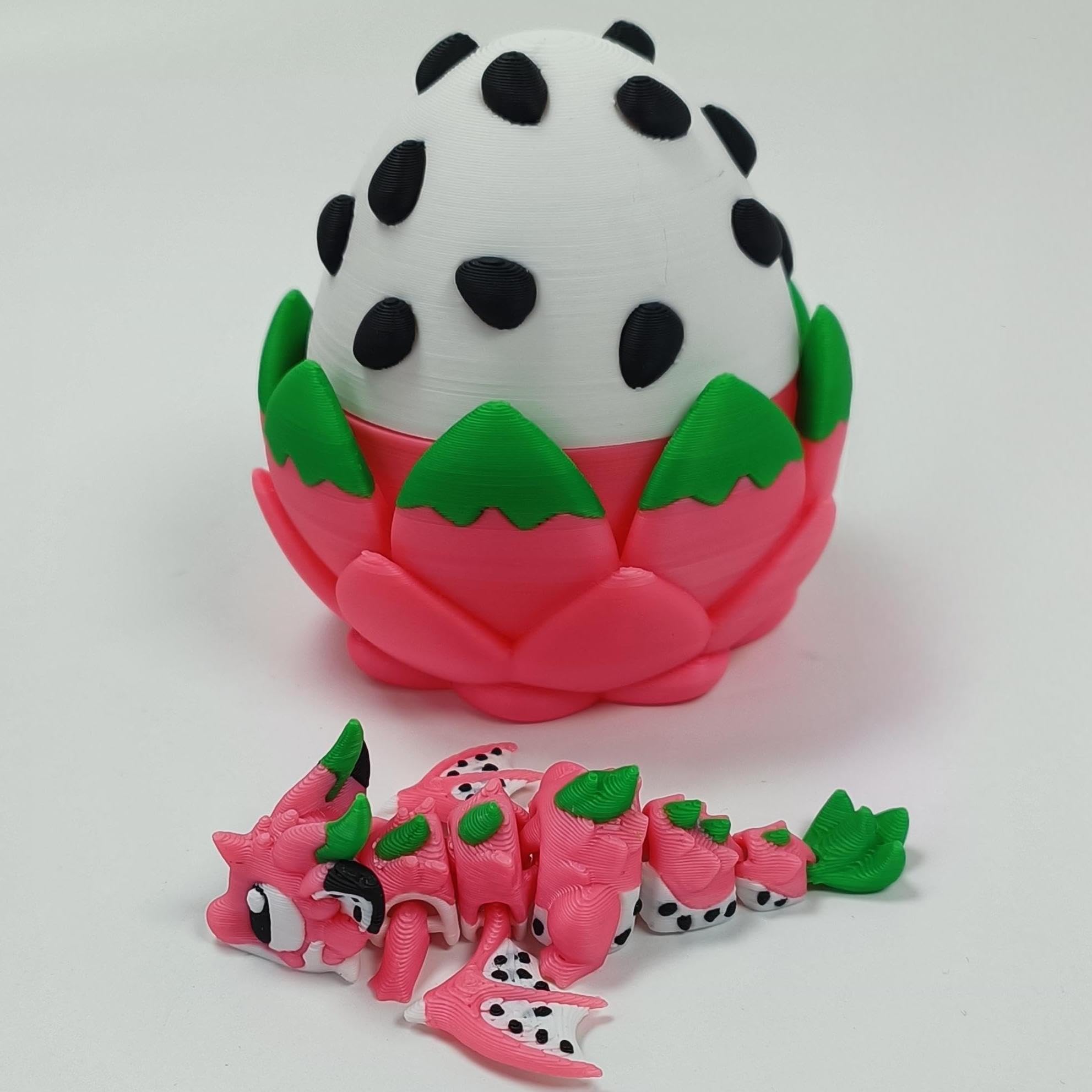 Enchanted 3D Egg with Miniature Inside - Handcrafted Printed Collectible | Fantasy Decor & Gift (Ice Cream Dragon & Egg (Box))