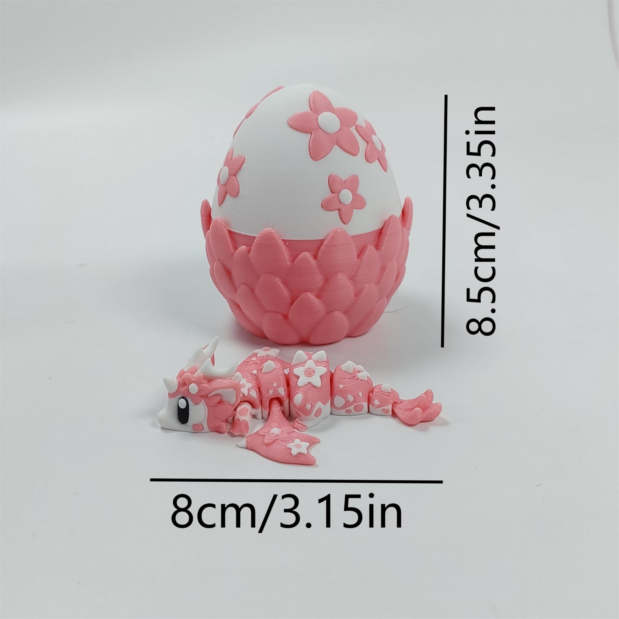 Enchanted 3D Egg with Miniature Inside - Handcrafted Printed Collectible | Fantasy Decor & Gift (Ice Cream Dragon & Egg (Box))