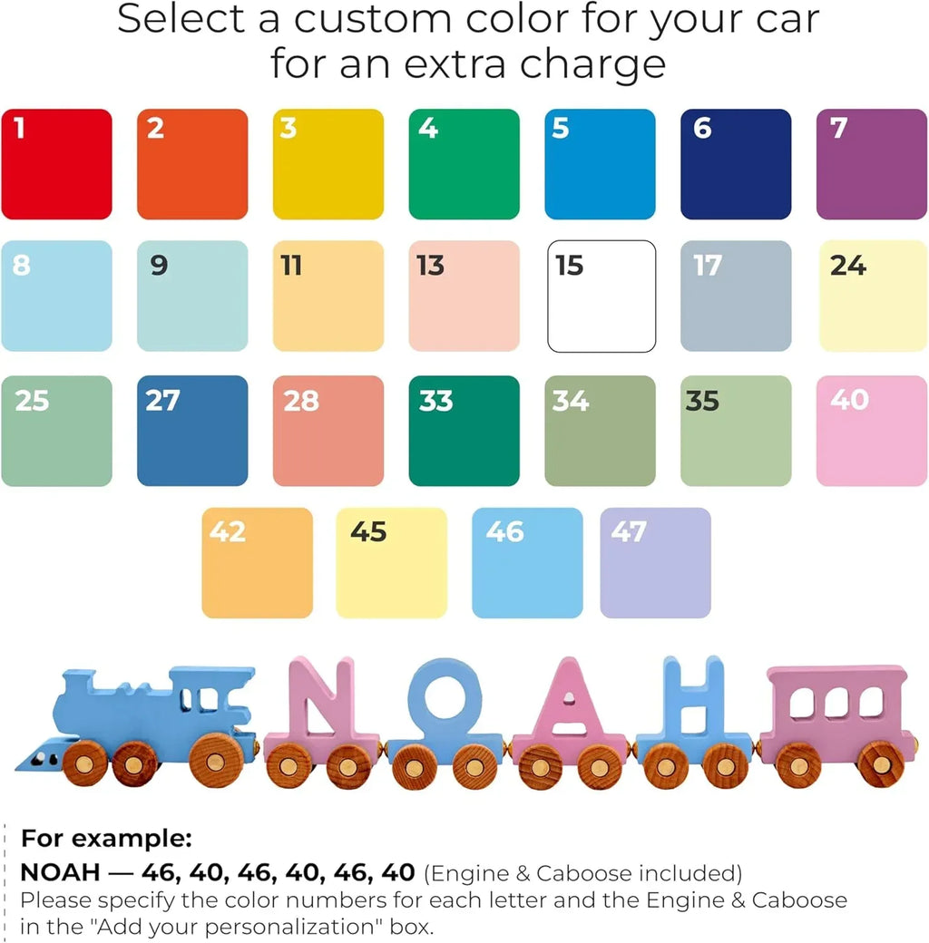 BUSY PUZZLE Personalized Wooden Name Alphabet Train with Name Letters Educational Toys Unique 1st Birthady Gift Easter Present - Handmade Lifestyle Shop