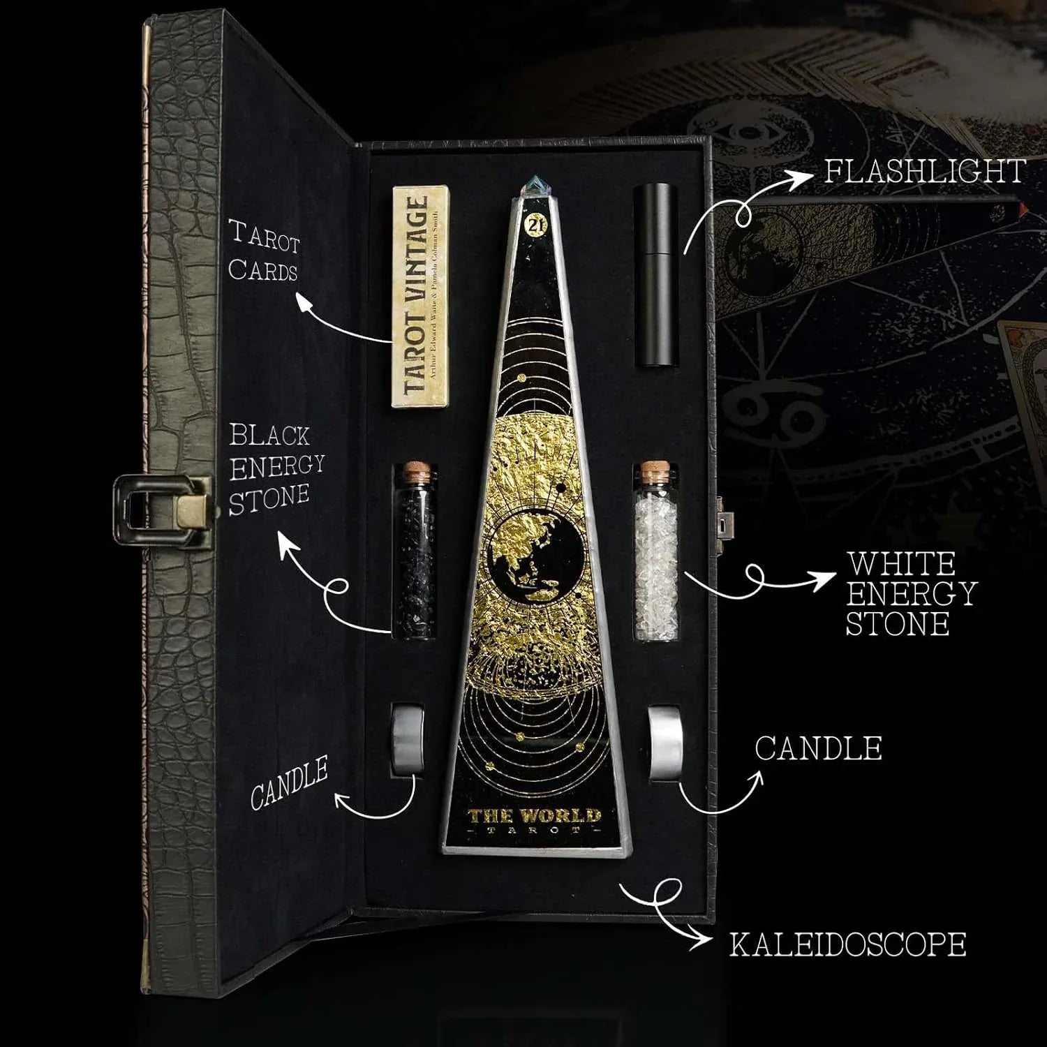 10" Aurora Kaleidoscope for Adults, Tiffany Stained Glass Handmade Adult Kaleidoscope with Gift Box,Anniversary Birthday Christmas New Year Valentine's Day Present Gift - Handmade Lifestyle Shop