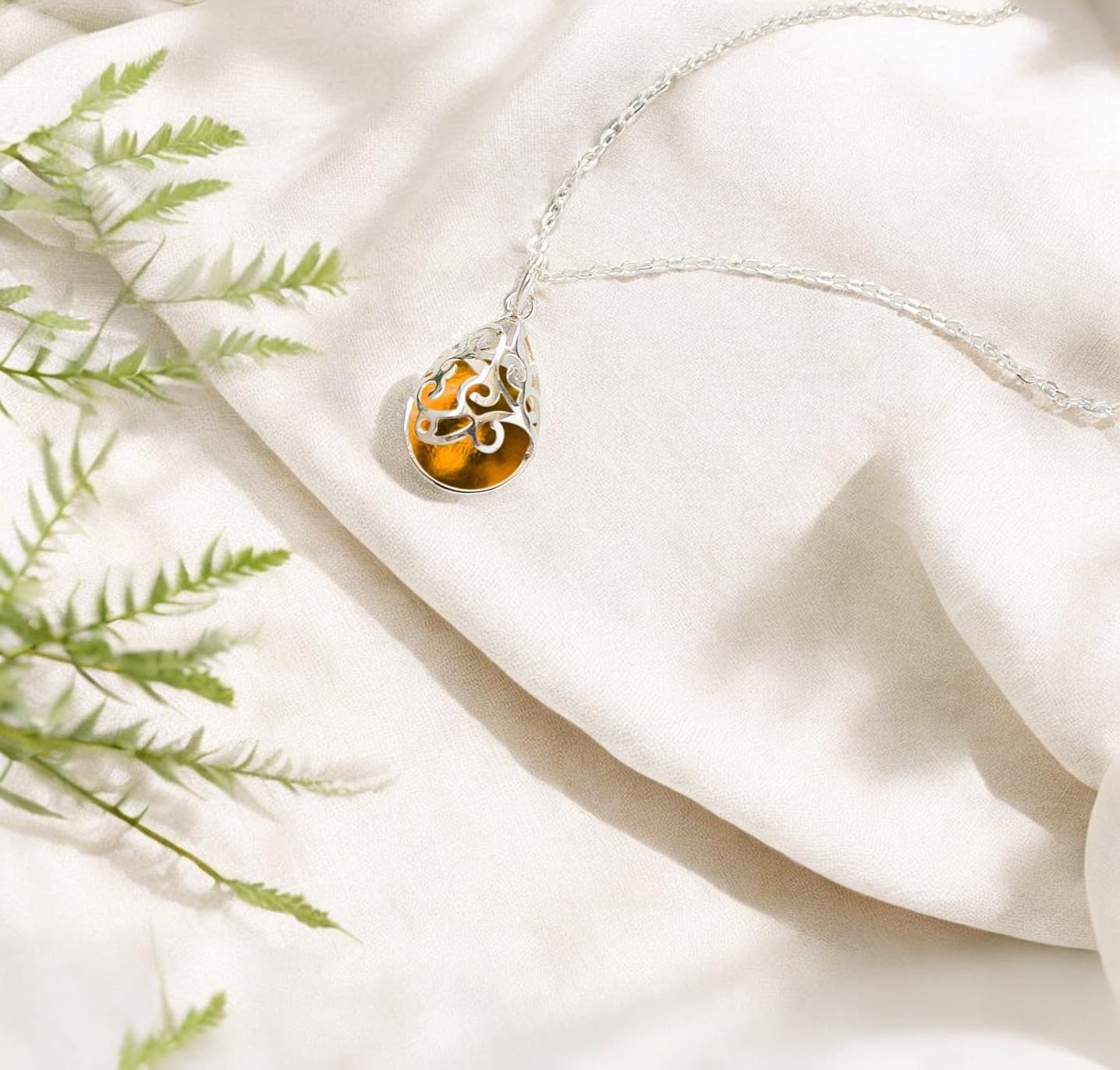 Bottled Up Designs Handmade Filigree Teardrop Necklace, Recycled Antique Glass, Sterling Silver, Eco Friendly, Made in USA, Birthday Gifts, Mothers Day, Women, Anniversary