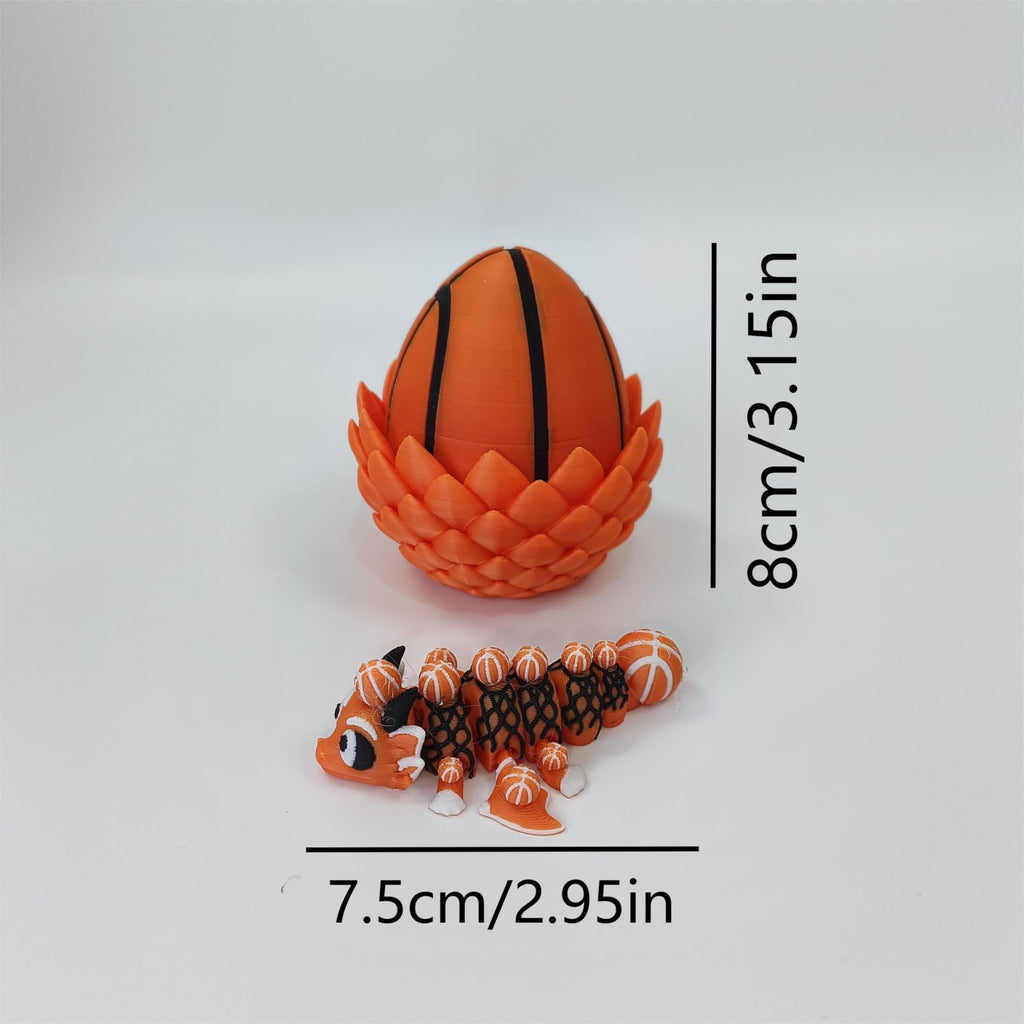 Enchanted 3D Egg with Miniature Inside - Handcrafted Printed Collectible | Fantasy Decor & Gift (Ice Cream Dragon & Egg (Box))