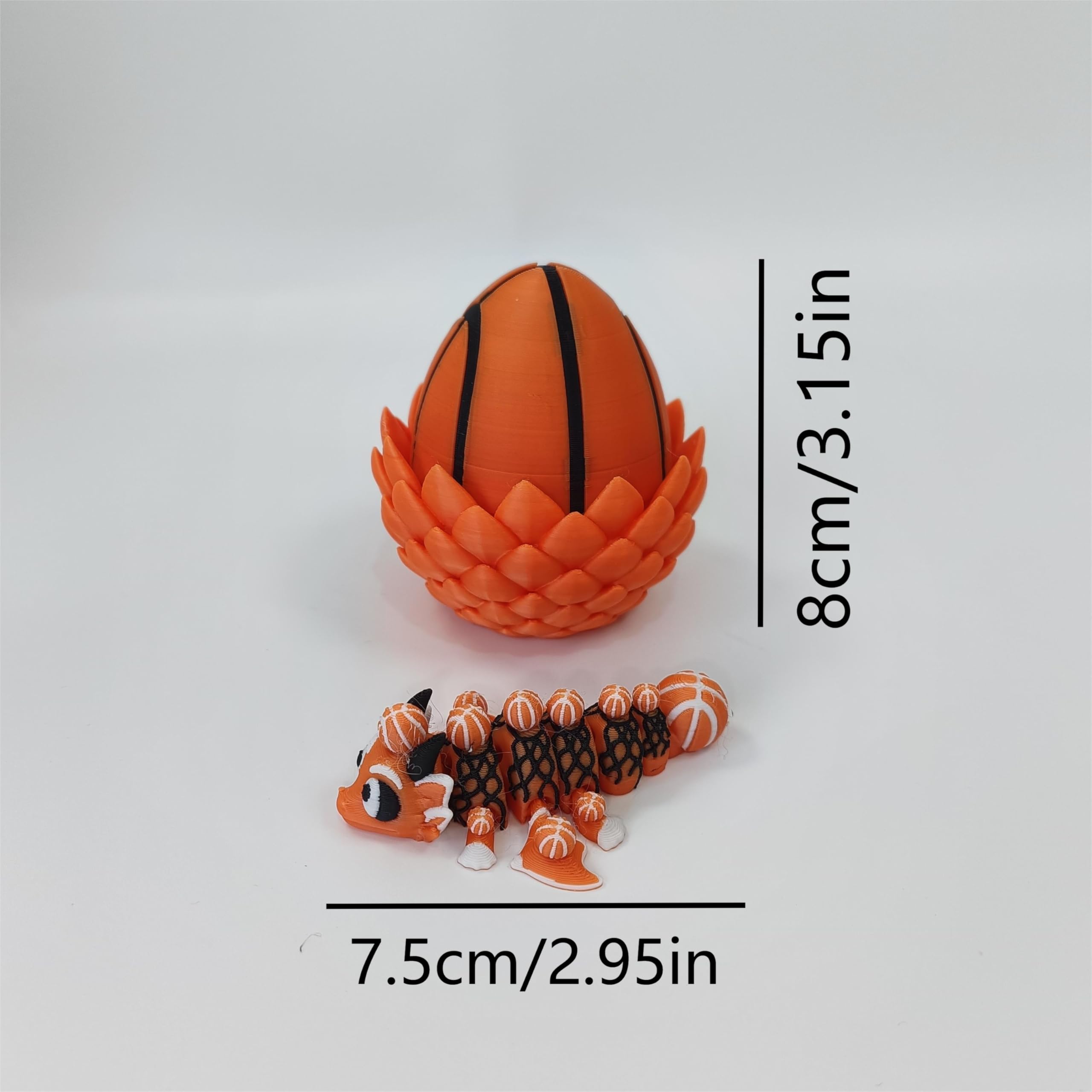 Enchanted 3D Egg with Miniature Inside - Handcrafted Printed Collectible | Fantasy Decor & Gift (Ice Cream Dragon & Egg (Box))