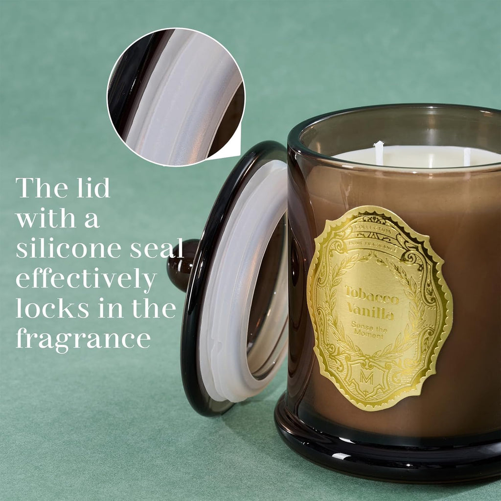 M&SENSE Sage Eucalyptus Candles for Home Scented, 2 Wick 12.7oz Soy Wax Candles Non Toxic,70 Hours Long Burning,Christmas Candles Gift for Stress Relief, Meditation, Yoga