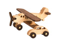 Busy Puzzle Montessori Wooden Airplane and Car Set – Handcrafted Natural Wood Push Toys for Toddlers, Montessori-Inspired, Imaginative Travel Play Set, Natural Solid Wood Toddler Toys - Handmade Lifestyle Shop