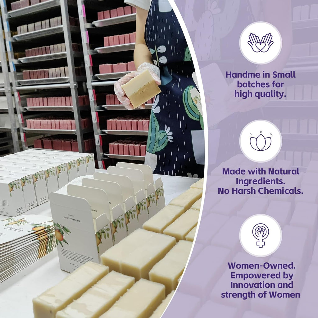 Natural Amor Handmade Spa Gift Set 6 pcs– Includes Citrus Bath Bomb, Lavender Hand Cream, Soap, Bath Salt, Candle – Relaxing Self-Care Kit for Women