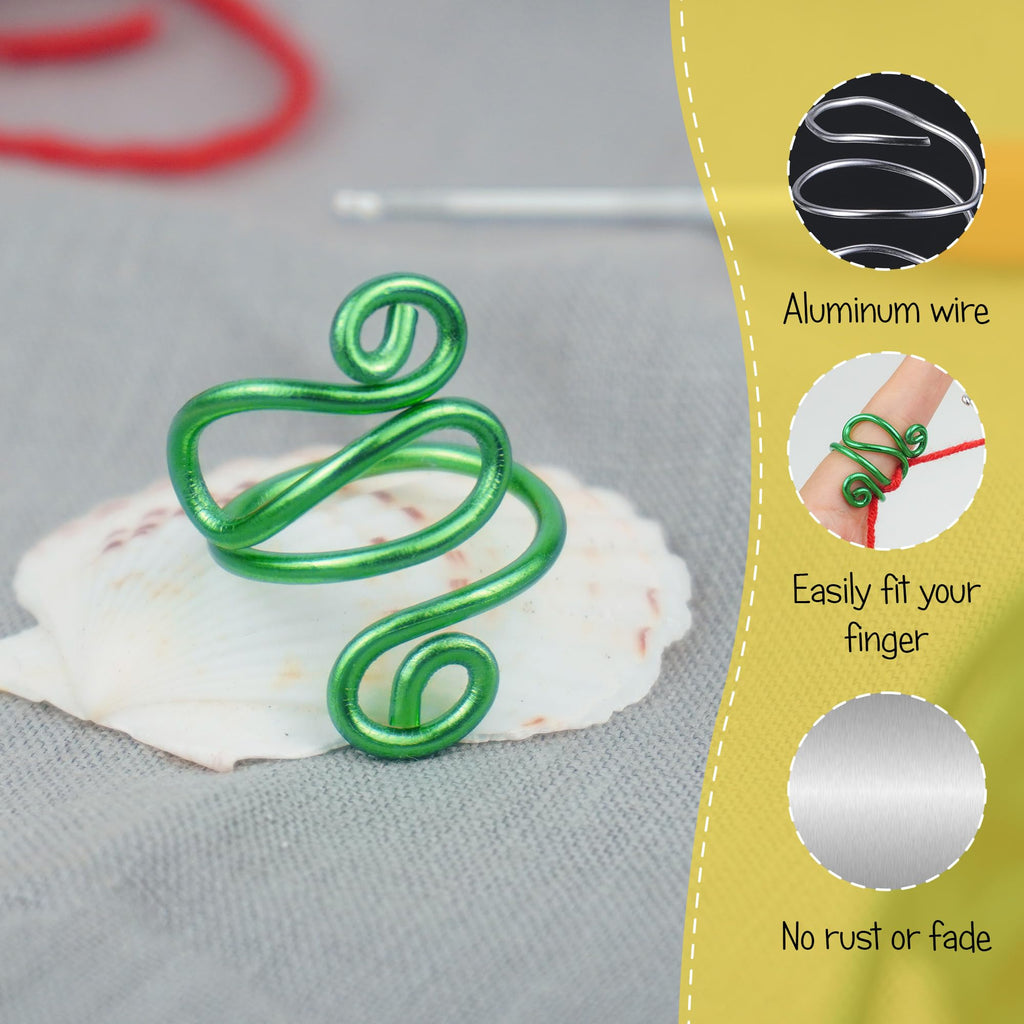 Handmade Crochet Tension Ring For Finger, Left Handed, Right Handed Zig Zag Ring, Yarn Tension Ring For Crochet, Crochet Gifts For Crocheters, Knitters