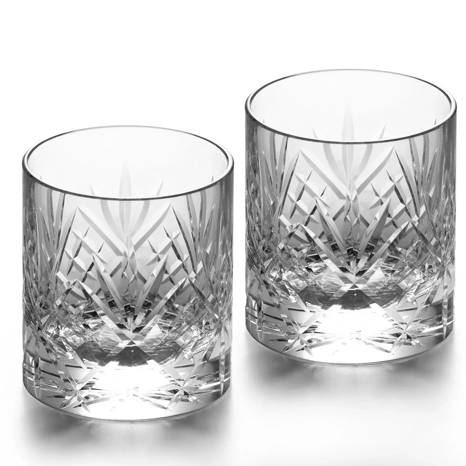 KAMMAK Crystal Whiskey Glasses Set of 2, Handcrafted 7.1oz Old Fashioned Glasses Stemless, Luxury Cocktail Glasses, Hand Blown Scotch Cup for Women, Men Gift for Rocks, Bourbon Barware, Bar - Handmade Lifestyle Shop