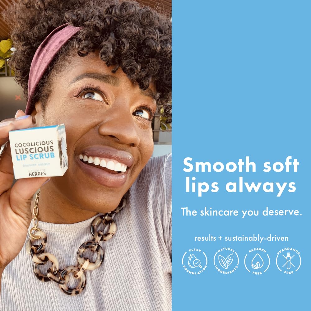 Handmade Heroes Peppermint Lip Scrub - 100% Natural Vegan Conditioning Lip Exfoliator & Sugar Polish for Dry Chapped Lips - Lip Plumper & Hydrating Lip Therapy for Smooth Supple Lips 1 oz