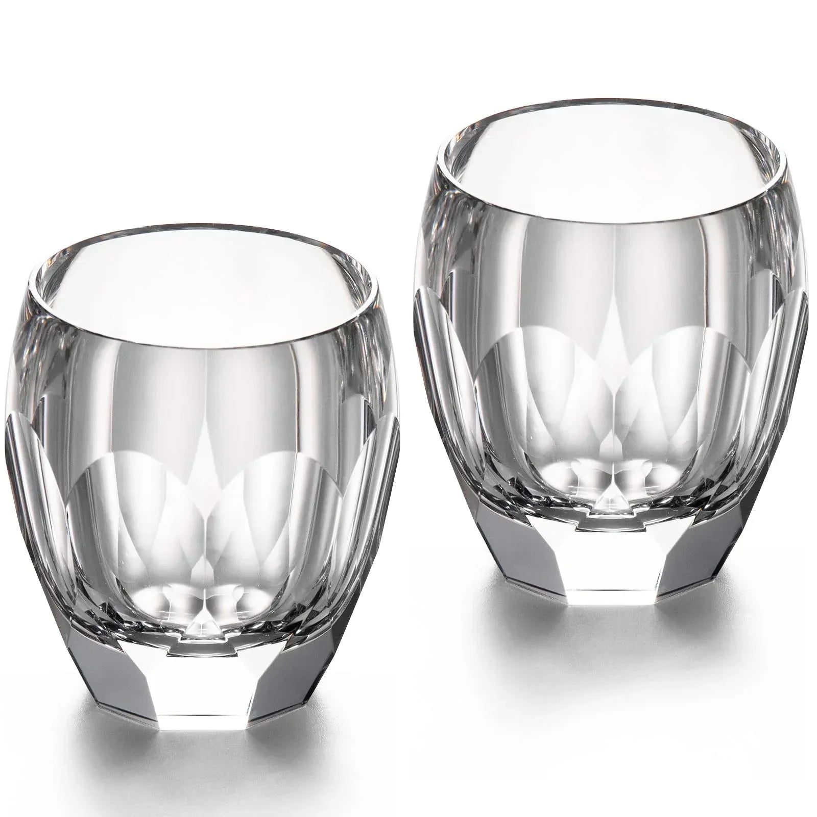 KAMMAK Crystal Whiskey Glasses Set of 2, Handcrafted 7.1oz Old Fashioned Glasses Stemless, Luxury Cocktail Glasses, Hand Blown Scotch Cup for Women, Men Gift for Rocks, Bourbon Barware, Bar - Handmade Lifestyle Shop