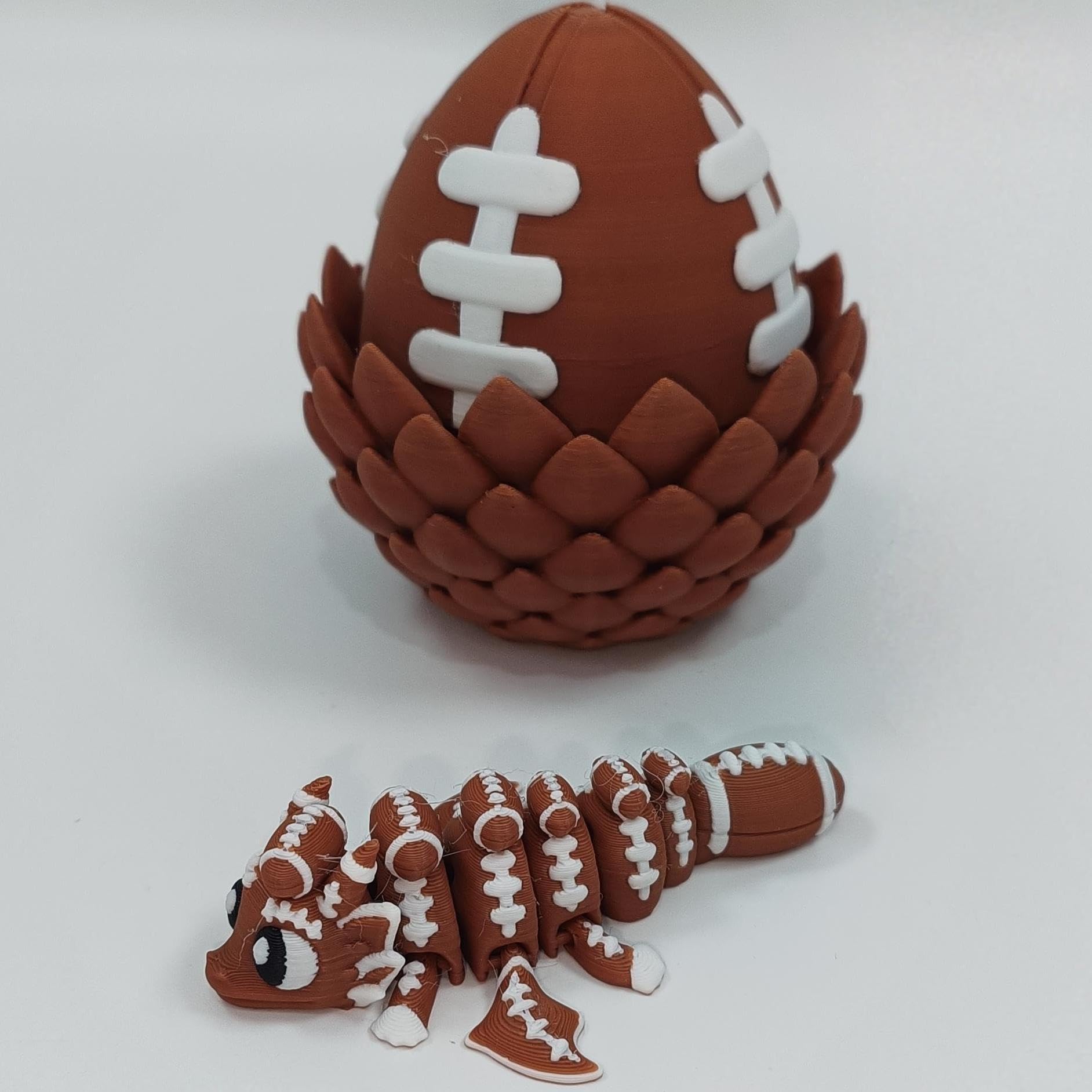 Enchanted 3D Egg with Miniature Inside - Handcrafted Printed Collectible | Fantasy Decor & Gift (Ice Cream Dragon & Egg (Box))