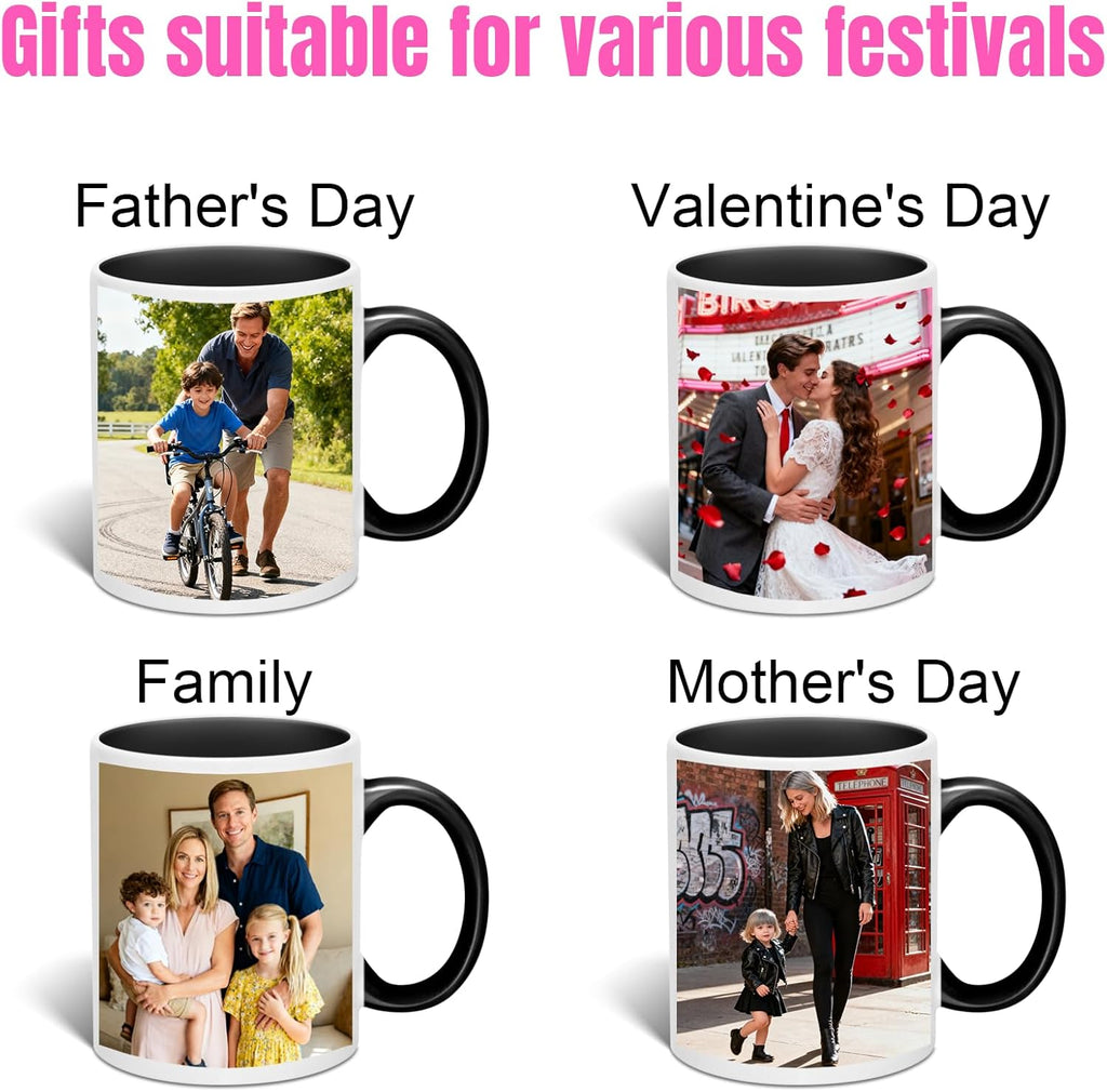 Custom Coffee Mug with Birth Flower & Name - 11oz Large Ceramic Personalized Coffee Cup for Women, Pretty Floral Tea Mugs Gift for Mom Wife Grandma Daughter Sister Coworker Best Friend Birthday