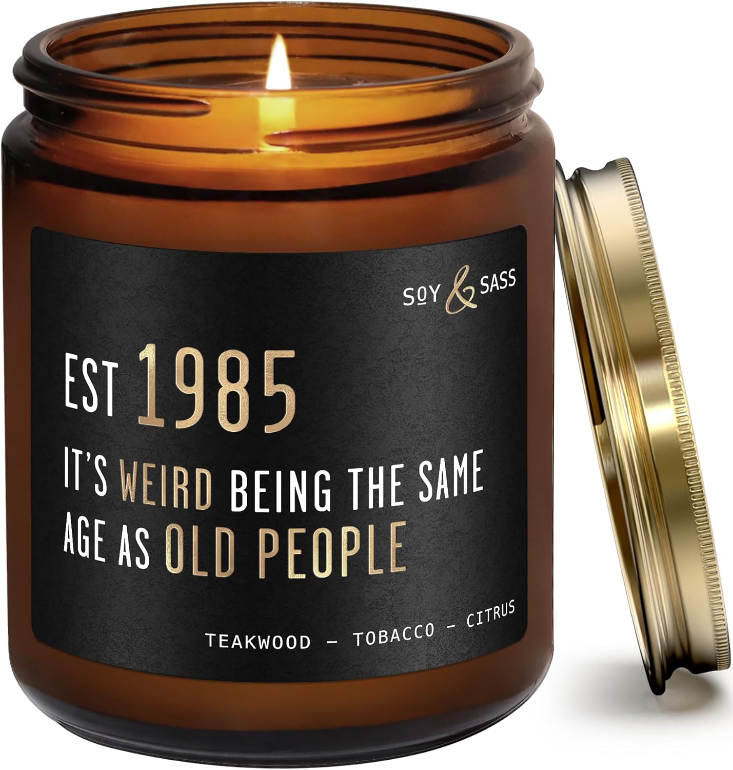 Smoked Vanilla Whiskey Candle - Scented Black Candles for Men or Women - Bourbon, Tobacco & Caramel Soy Wax Mens Candle - Infused w/Essential Oils | Long 50Hr Burn,9oz I Non Toxic I Made in USA