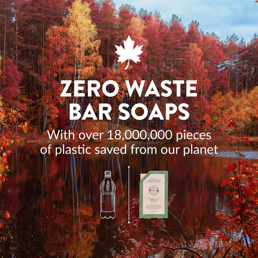 Crate 61 Organics, Handmade in Canada, Plant Based Cold Process Natural Bar Soap, With Premium Essential Oils, Dry Skin, Pack of 6 (For Him)