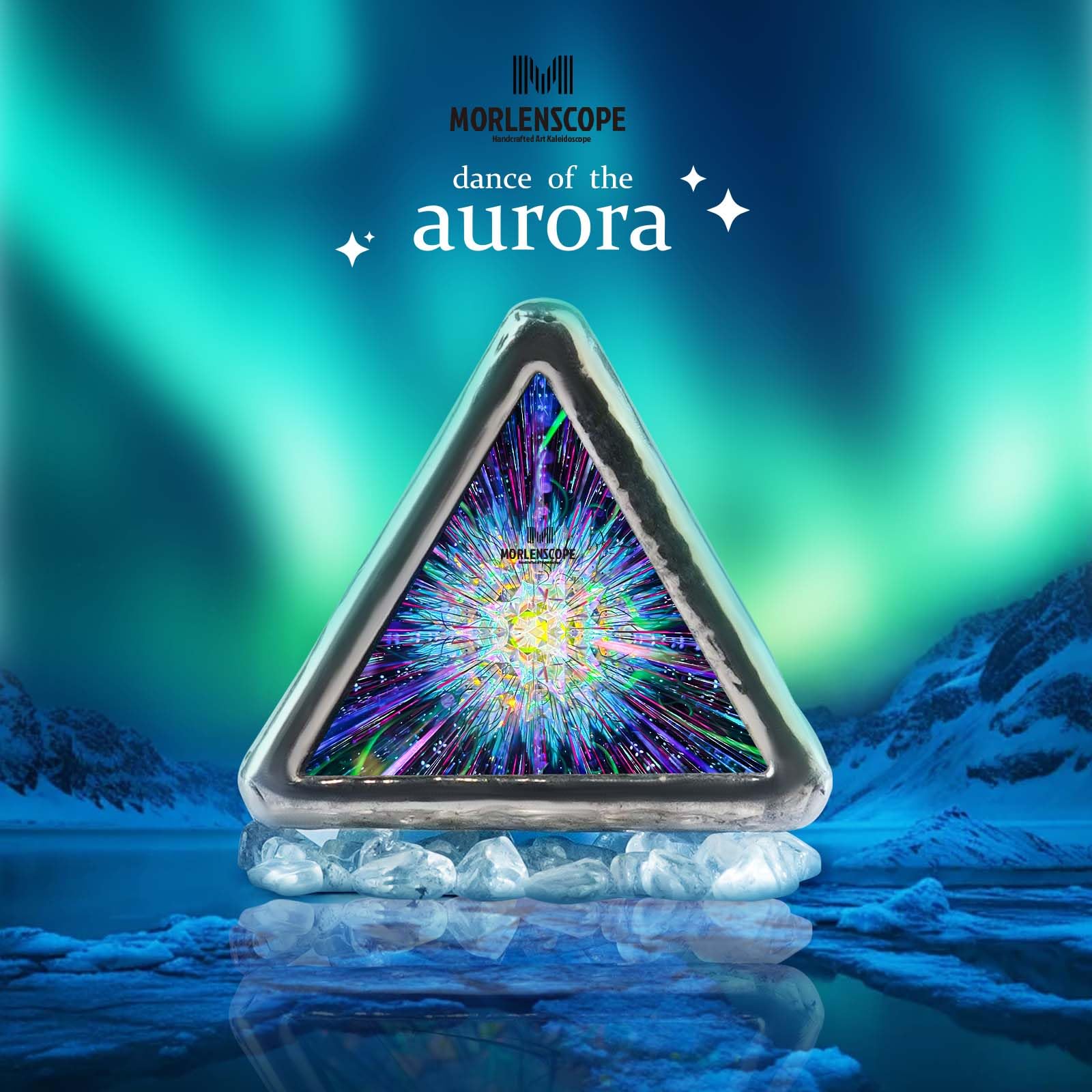 10" Aurora Kaleidoscope for Adults, Tiffany Stained Glass Handmade Adult Kaleidoscope with Gift Box,Anniversary Birthday Christmas New Year Valentine's Day Present Gift